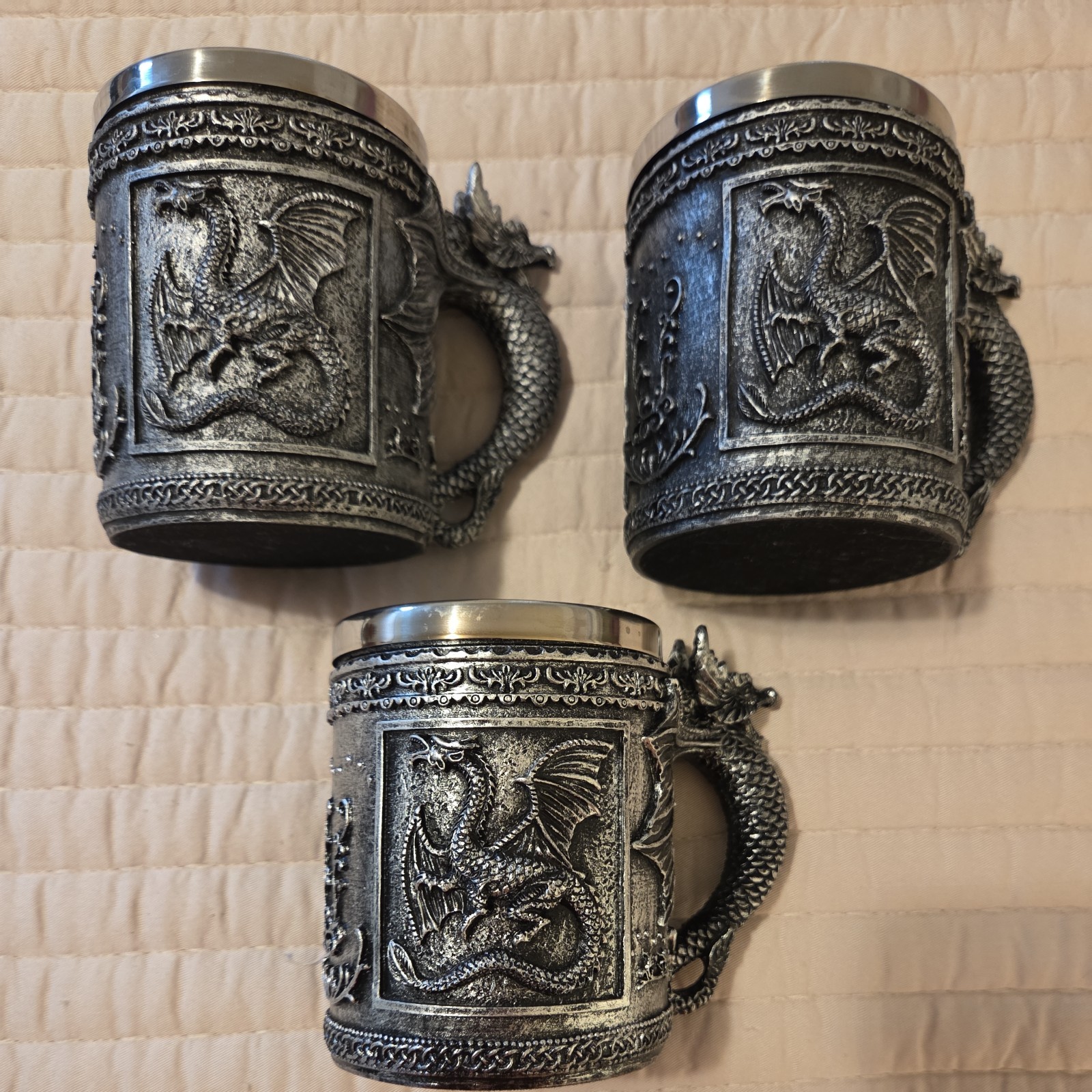 Medieval Roaring Dragon Coffee Mug - Dungeons & Dragons Novelty Gothic Set of 3 Medieval Roaring Dragon Coffee Mug - Dungeons & Dragons Novelty Gothic Set of 3