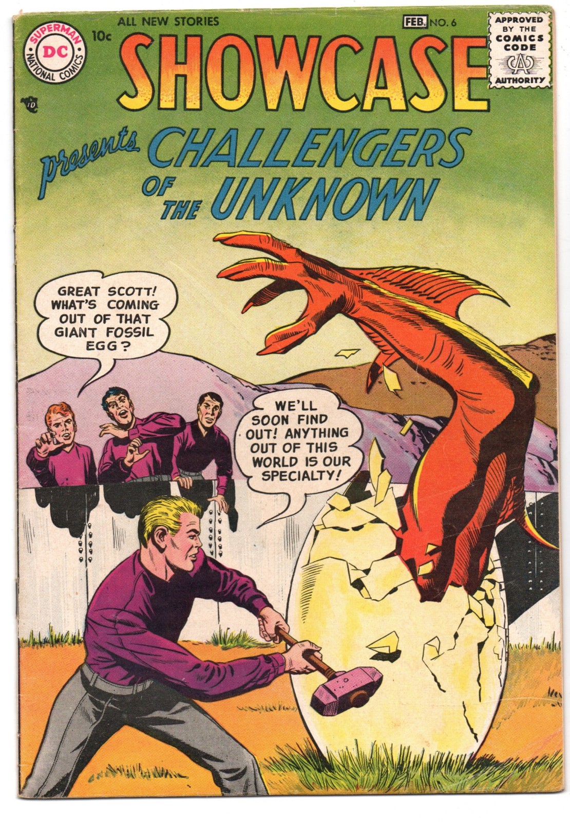 SHOWCASE #6 (1957) - GRADE 6.0 - DC 1ST APPEARANCE CHALLENGERS OF THE UNKNOWN