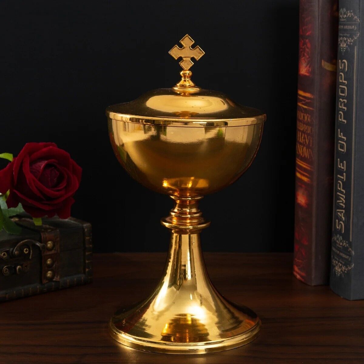 Holy Grail Brass Medieval Christian Chalice Cup Religious Icon Curio