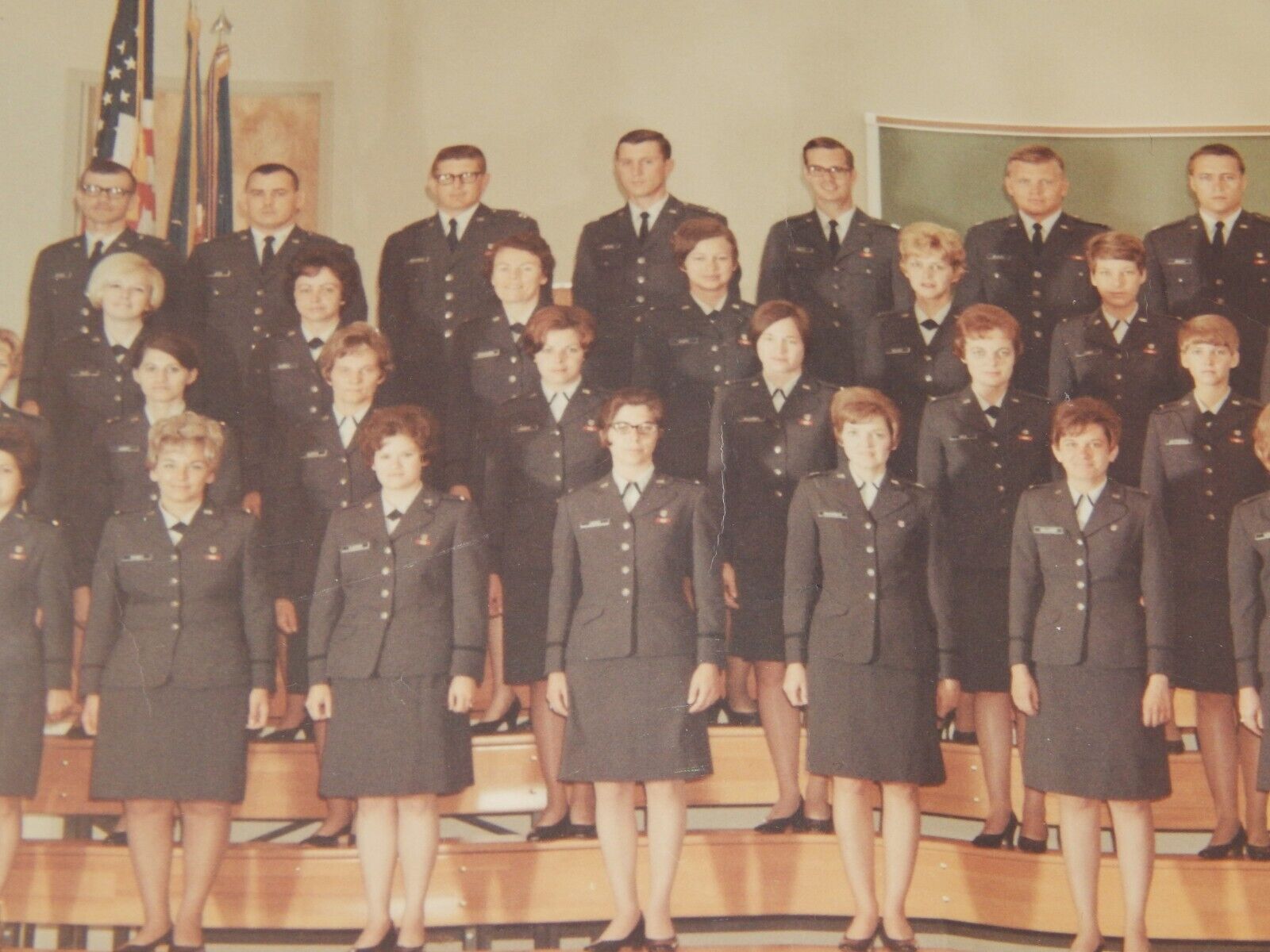 Vintage Photograph,1969,OFFICER BASIC MILITARY TRAINING CLASS PICTURE, Air Force