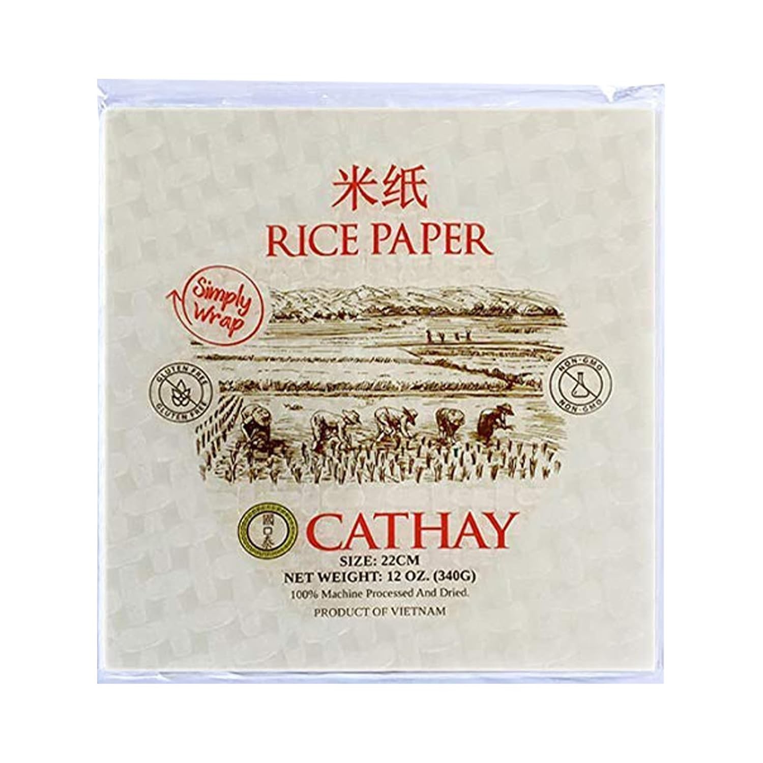 Versatile Gluten-Free Rice Paper Wrappers - Perfect for Fresh Rolls - 30 Sheets Versatile Gluten-Free Rice Paper Wrappers - Perfect for Fresh Rolls - 30 Sheets