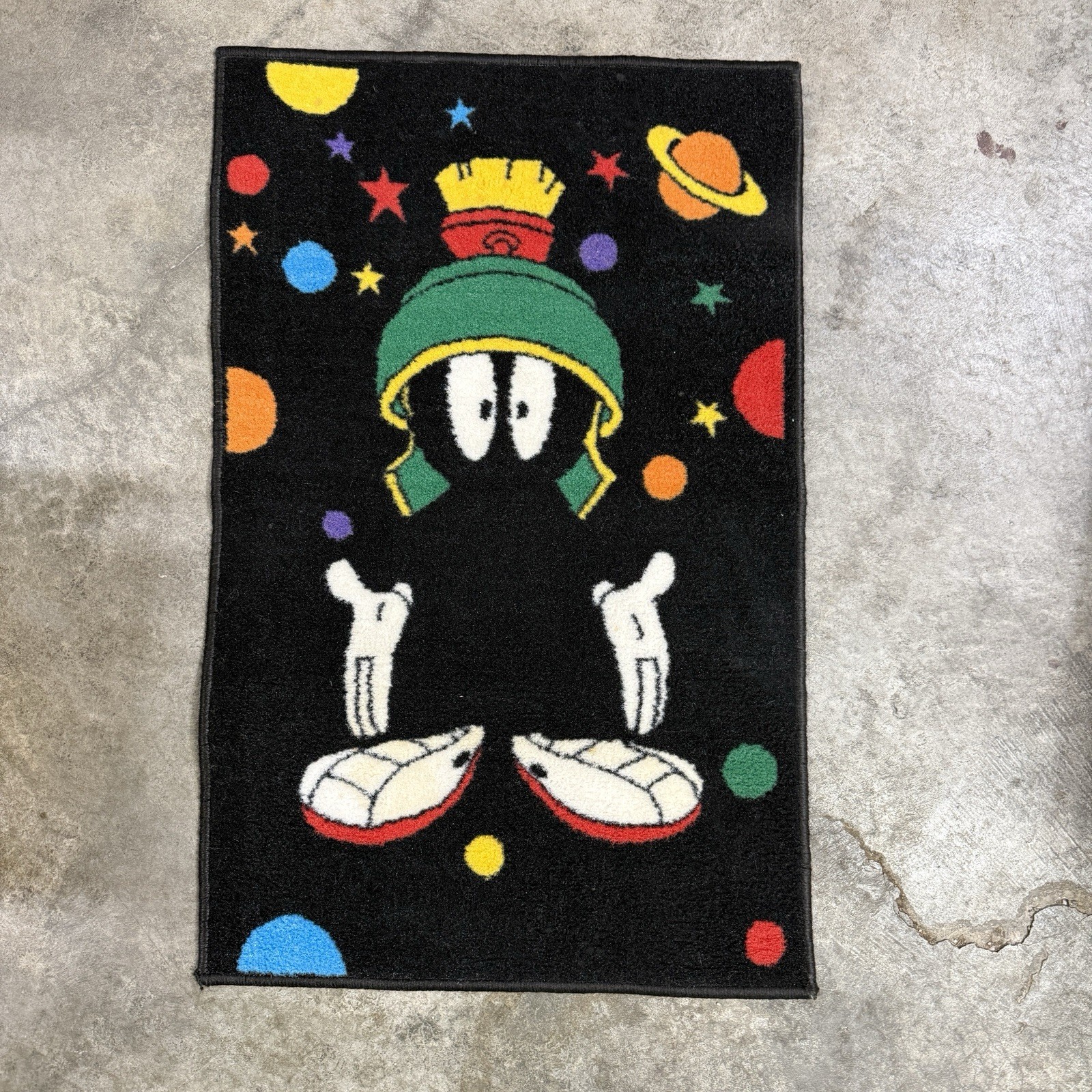 90s Marvin Martian Looney Tunes Carpet Rug Rare Vintage Nylon 22x35 HIGH Quality 90s Marvin Martian Looney Tunes Carpet Rug Rare Vintage Nylon 22x35 HIGH Quality