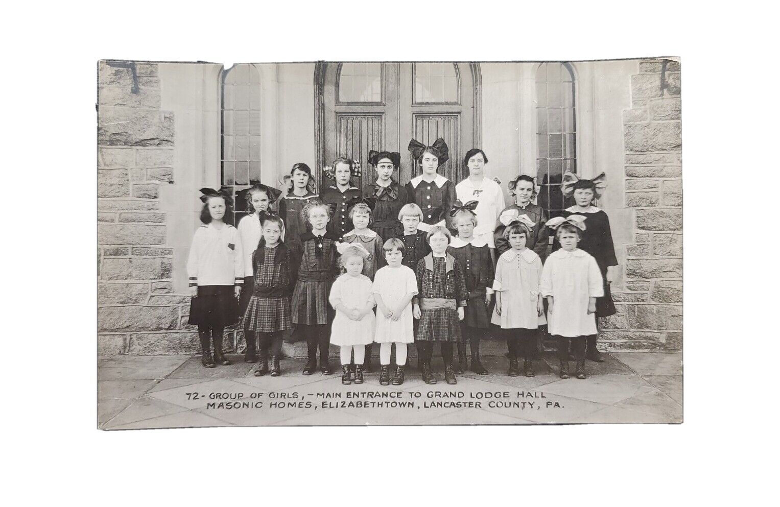 1904-1918 RPPC: Group Of Girls, Elizabethtown, PA - Real Photo Postcard