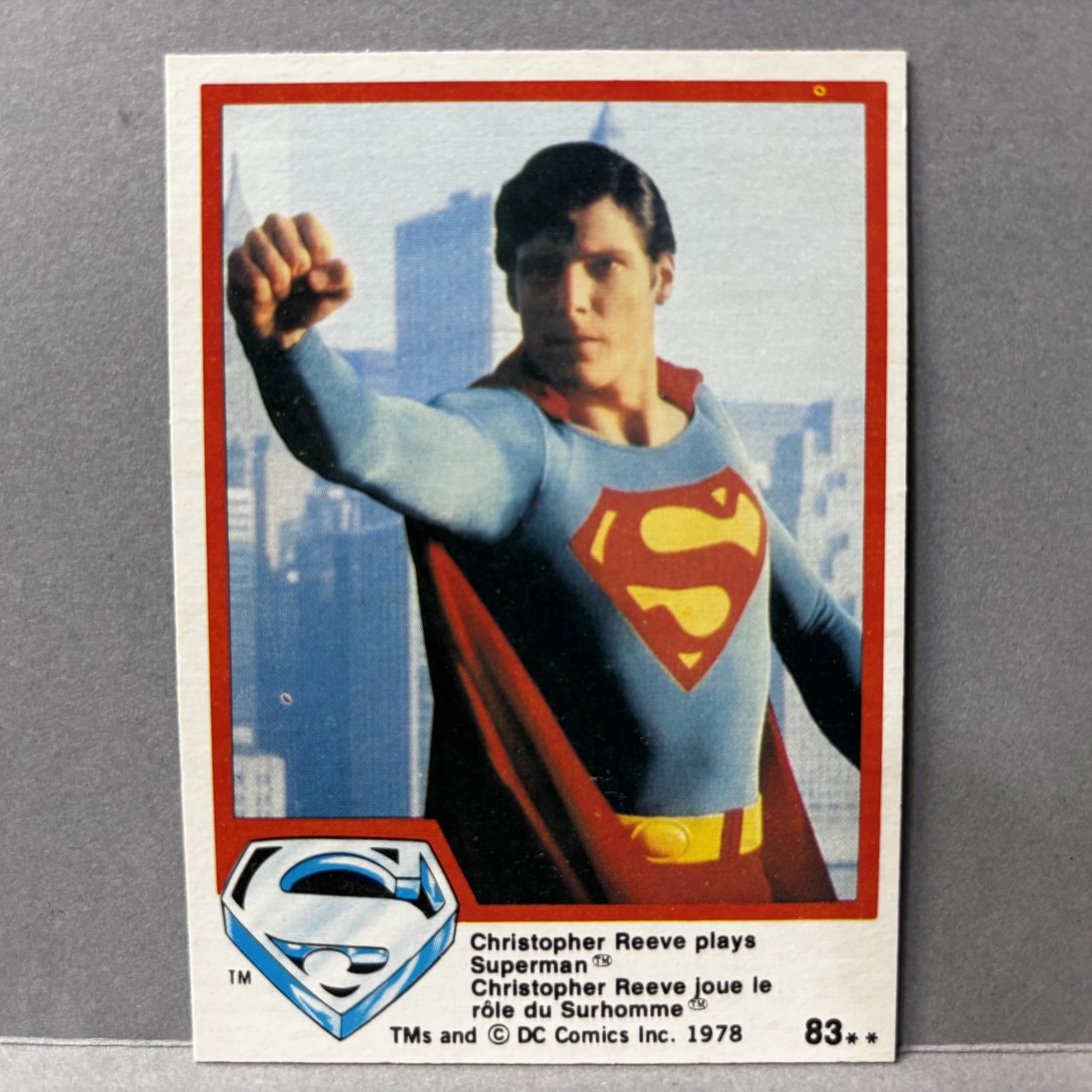 1978 Topps Superman the Movie #83 Christpher Reeves 1978 Topps Superman the Movie #83 Christpher Reeves