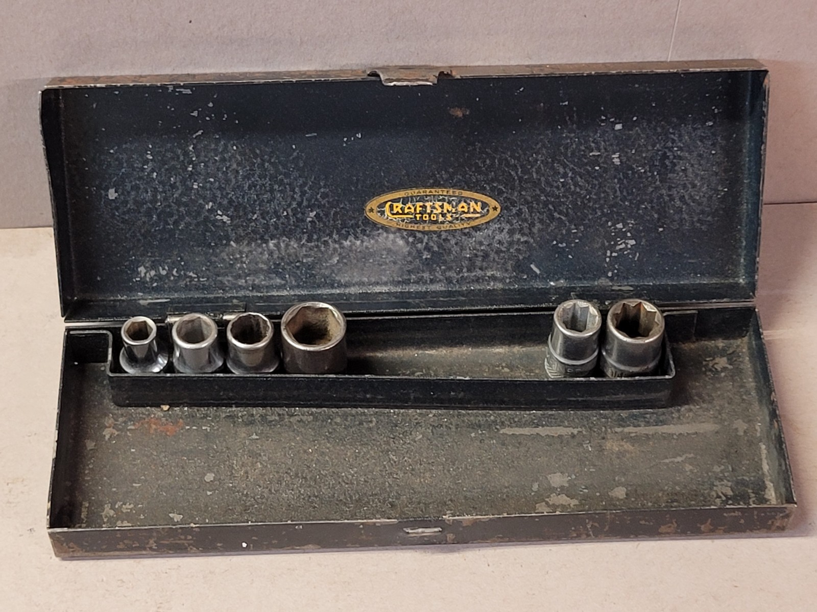 Vintage 1930s Craftsman BE Series 1/4” Socket 6Pc Set