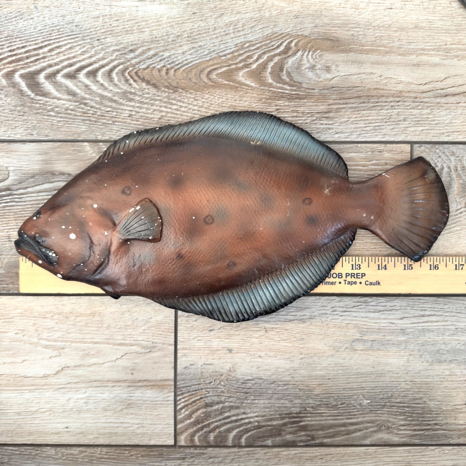 Vintage Large Chalk Ware Flounder Fish Wall Hanging Decor Imperfect Vintage Large Chalk Ware Flounder Fish Wall Hanging Decor Imperfect