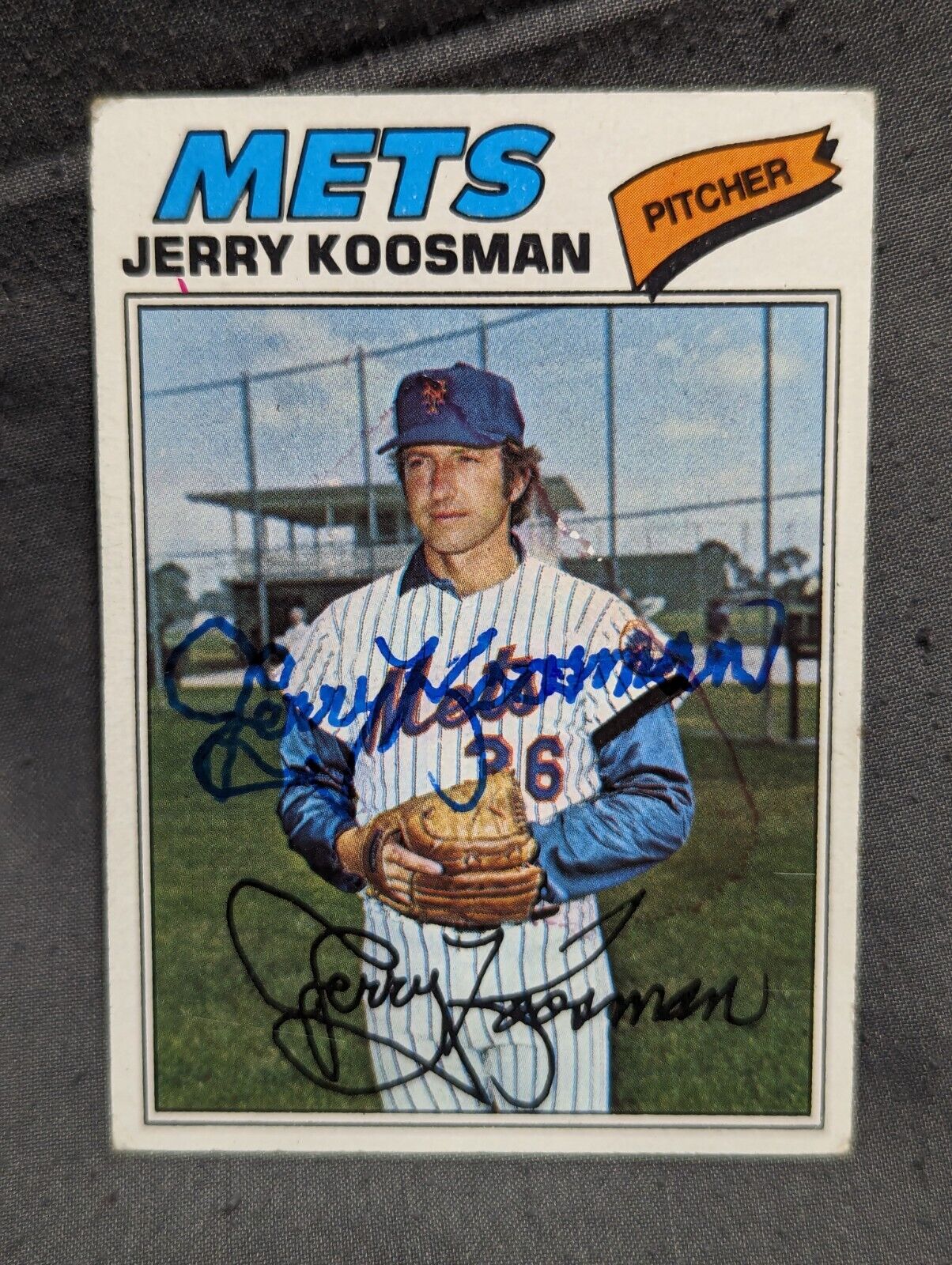 Jerry Koosman Autograph Signed 1977 Topps Card New York Mets