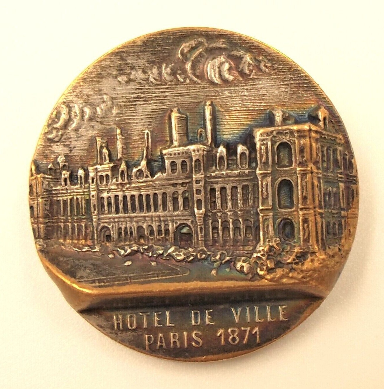 Hotel DeVille Lapel Button 1871 Buttonhole Stud Paris France Antique Vintage