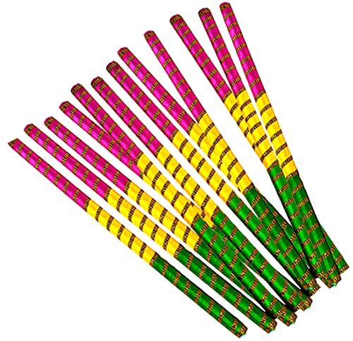 Traditional Wooden Dandiya Sticks For Garba Navratri Celebrations Pair of 6 Traditional Wooden Dandiya Sticks For Garba Navratri Celebrations Pair of 6