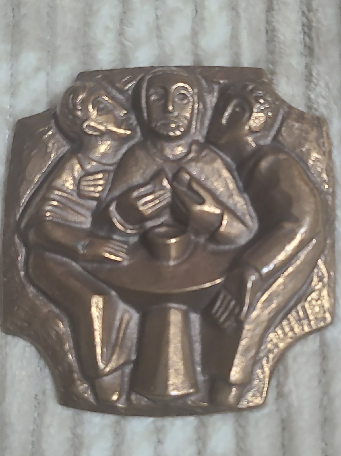 The Lord Breaks the Bread Cross Bronze Christianity Vintage German The Lord Breaks the Bread Cross Bronze Christianity Vintage German