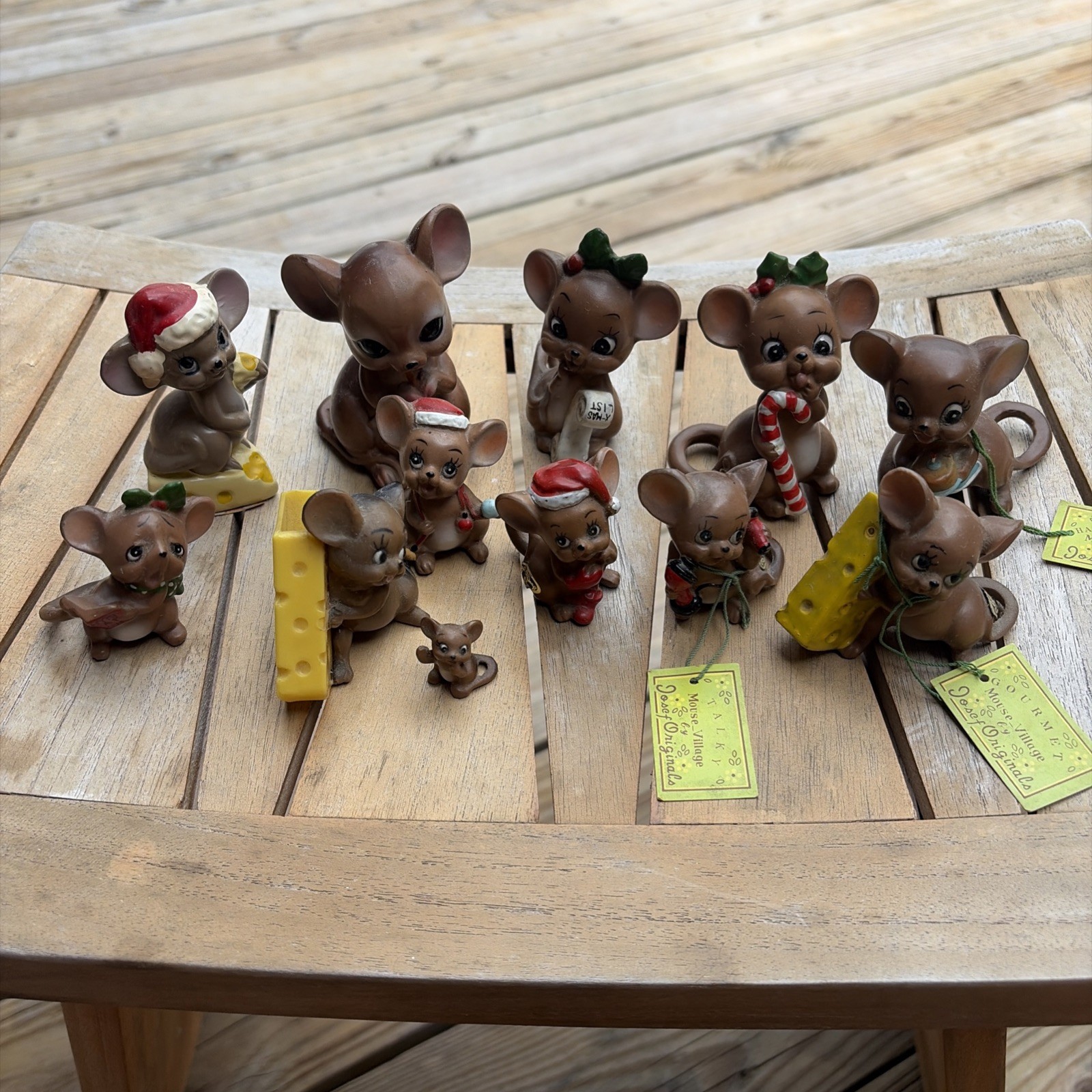 Vintage Lot X12 Josef Originals Mouse Mice Figurines Village Bone China Japan Vintage Lot X12 Josef Originals Mouse Mice Figurines Village Bone China Japan