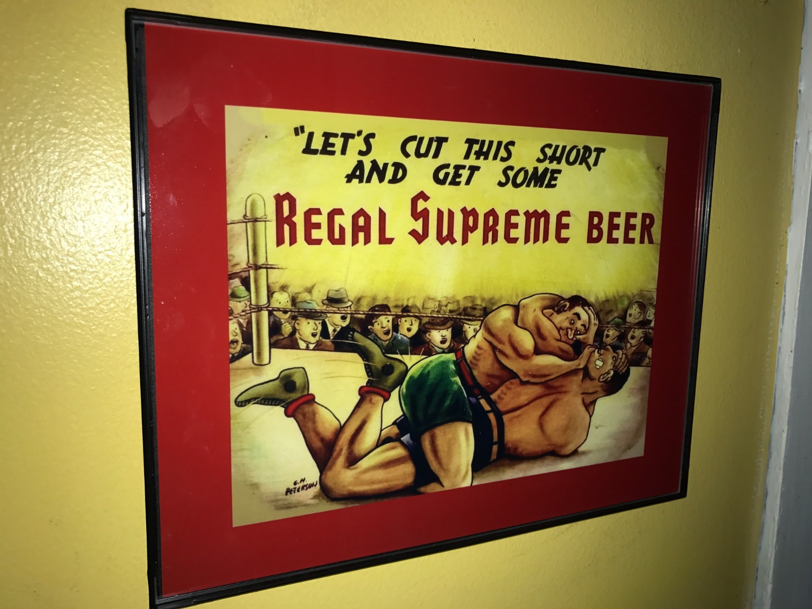 Regal Supreme Wrestlers Beer Bar Pub Man Cave Advertising Sign Regal Supreme Wrestlers Beer Bar Pub Man Cave Advertising Sign