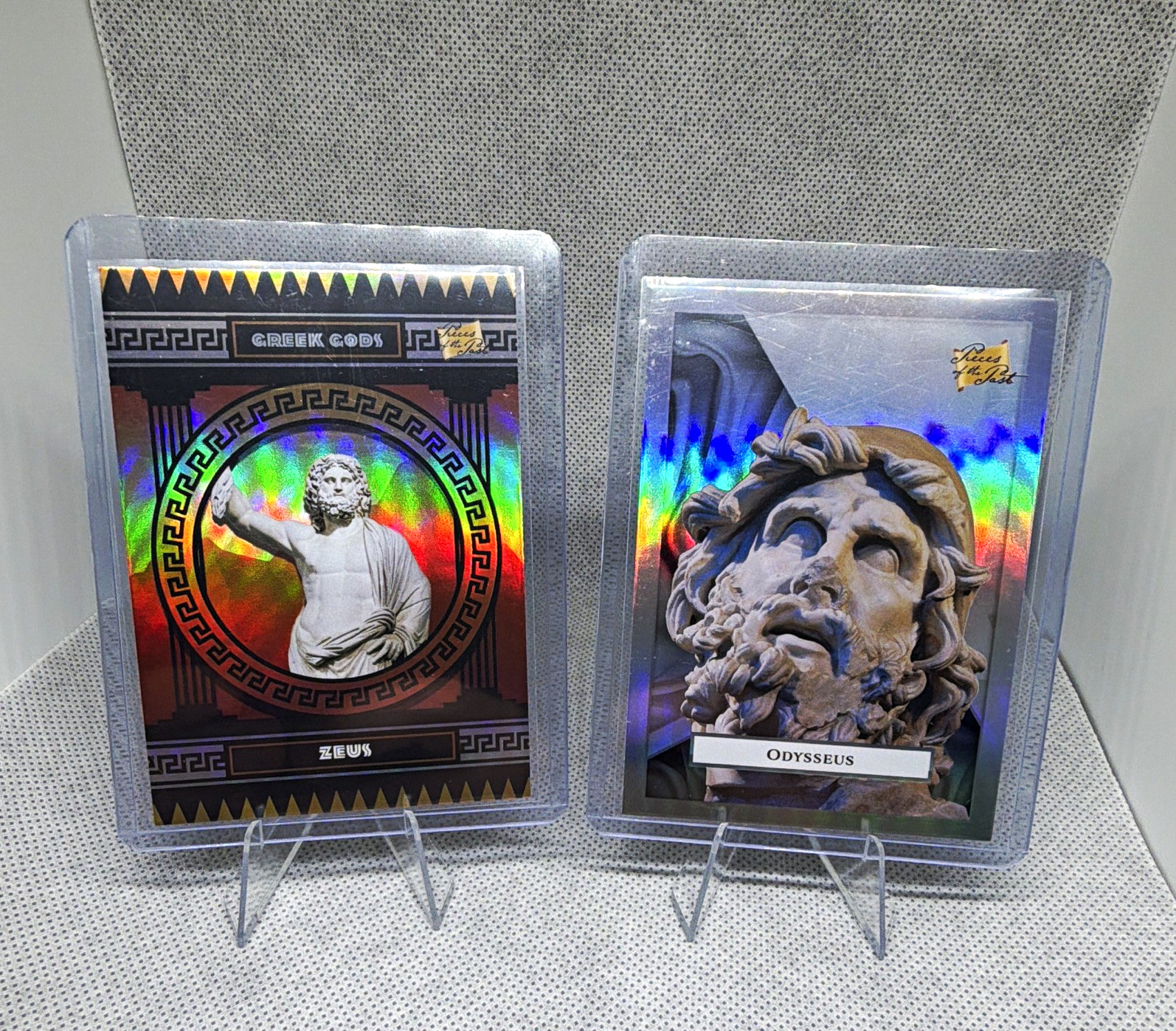 Pieces of the Past Super Products Non-Sport 4-Card Lot Zeus Odysseus + #