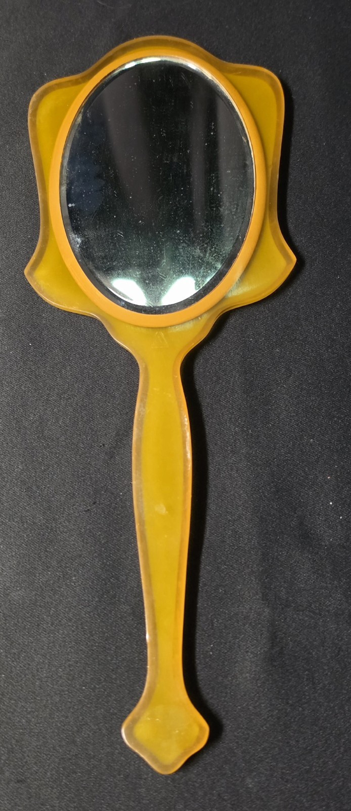 Vintage Art Deco Celluloid Hand Mirror Green Marbled Pearlized Vanity Circa 1920 Vintage Art Deco Celluloid Hand Mirror Green Marbled Pearlized Vanity Circa 1920