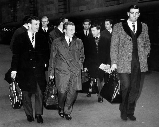 Celtic players at Glasgow Central station April 1966 Old Photo Celtic players at Glasgow Central station April 1966 Old Photo