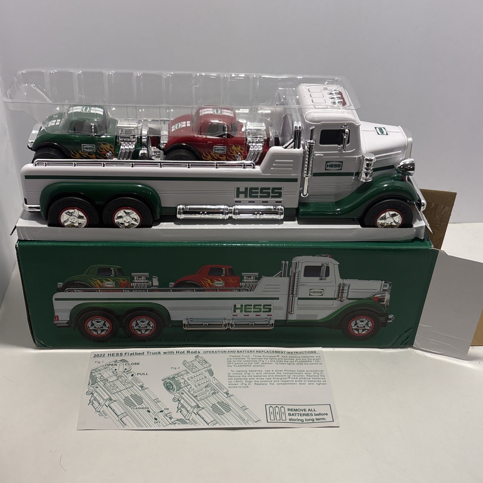 2022 Hess Toy Truck Flatbed Truck with Hot Rods - NEW IN BOX - 2022 Hess Toy Truck Flatbed Truck with Hot Rods - NEW IN BOX -