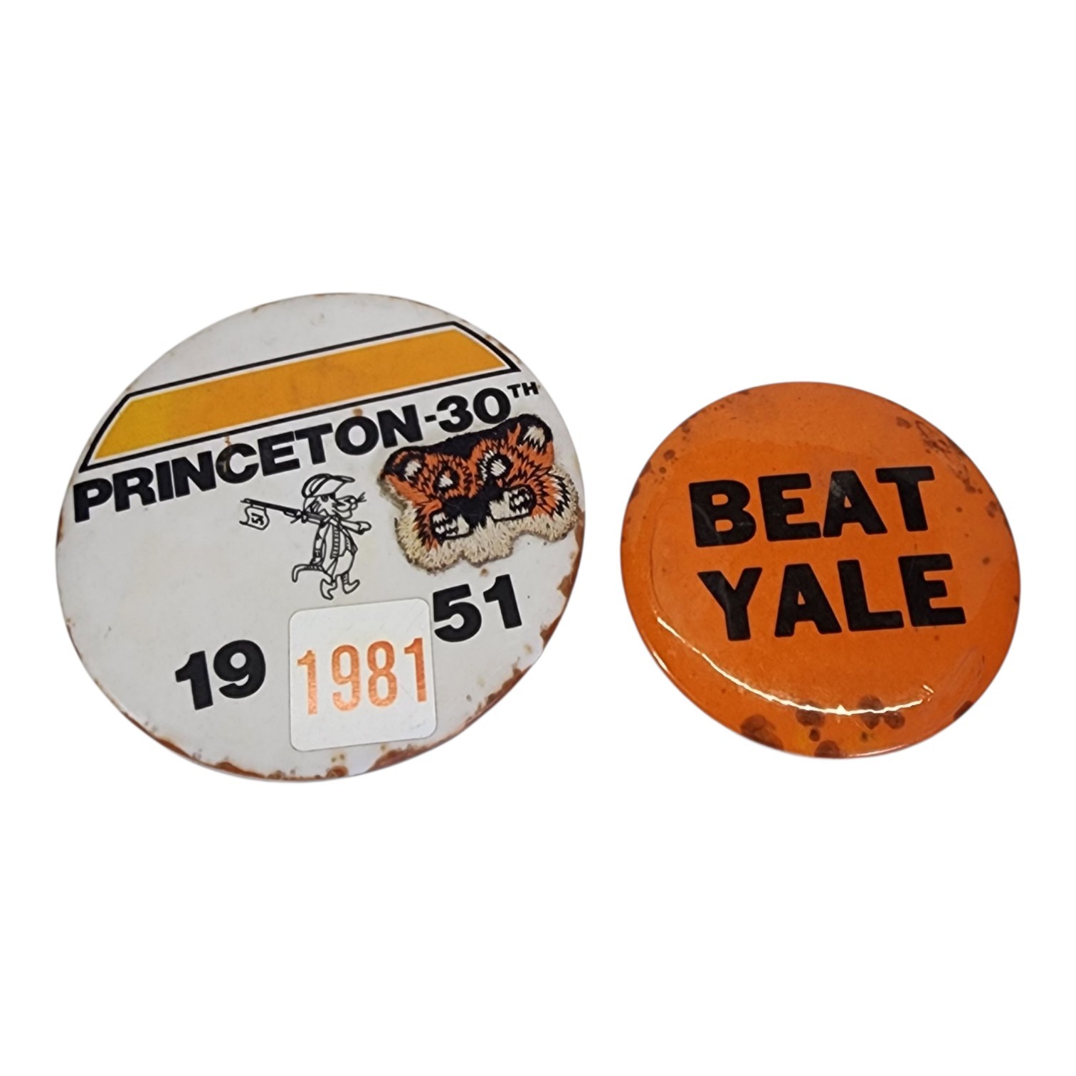 Vintage Pair Of Princeton Pins Beat Yale Ivy League 1940s 1951 Vintage Pair Of Princeton Pins Beat Yale Ivy League 1940s 1951