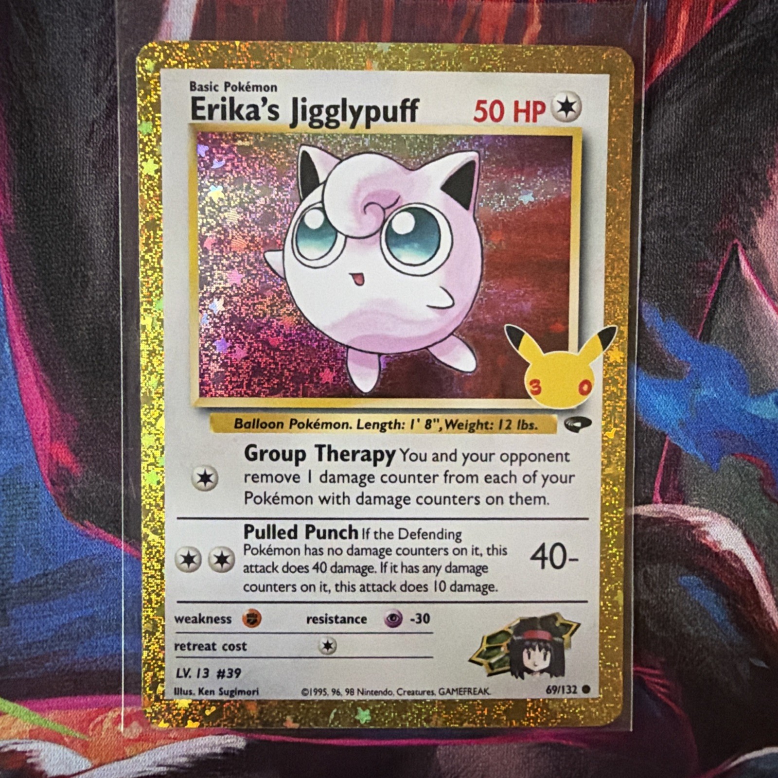 Pokémon TCG Erika's Jigglypuff 30TH ANNIVERSARY GOLD BORDER SAME DAY SHIPPING Pokémon TCG Erika's Jigglypuff 30TH ANNIVERSARY GOLD BORDER SAME DAY SHIPPING