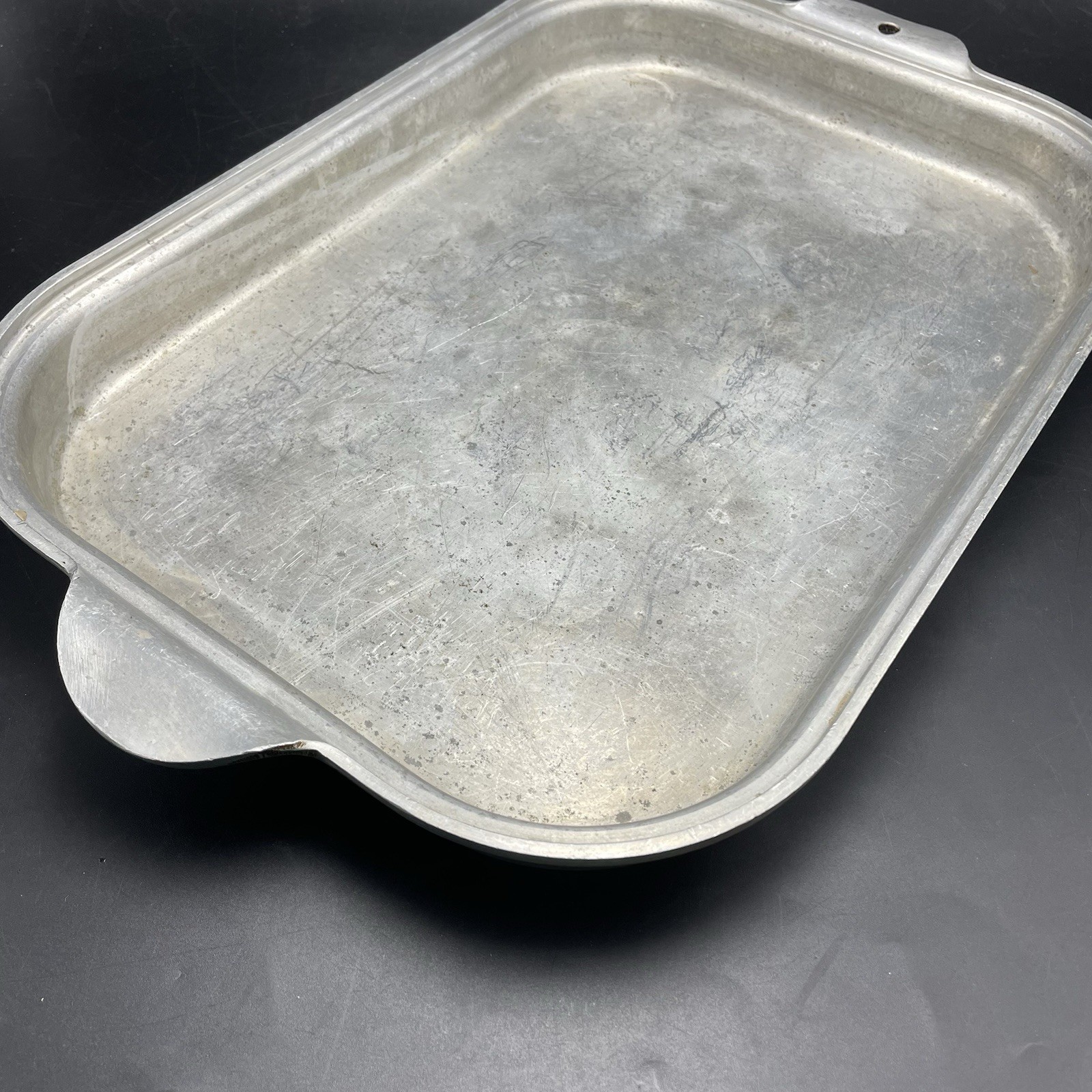 Vtg Wear Ever #918 Heavy Duty Cast Aluminum Roasting Pan Baking Sheet 16x11 USA Vtg Wear Ever #918 Heavy Duty Cast Aluminum Roasting Pan Baking Sheet 16x11 USA