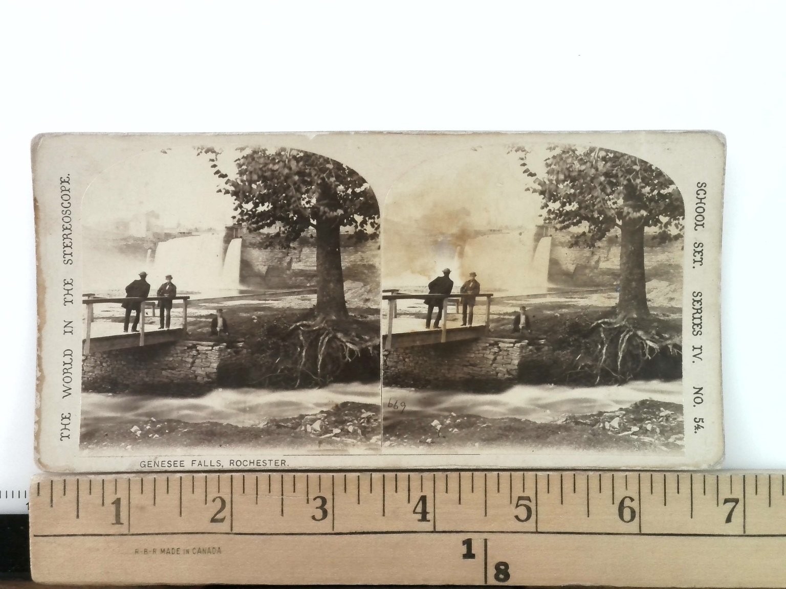 Genesee Falls Rochester Stereoview The World in the Stereoscope c. 1900s School Genesee Falls Rochester Stereoview The World in the Stereoscope c. 1900s School