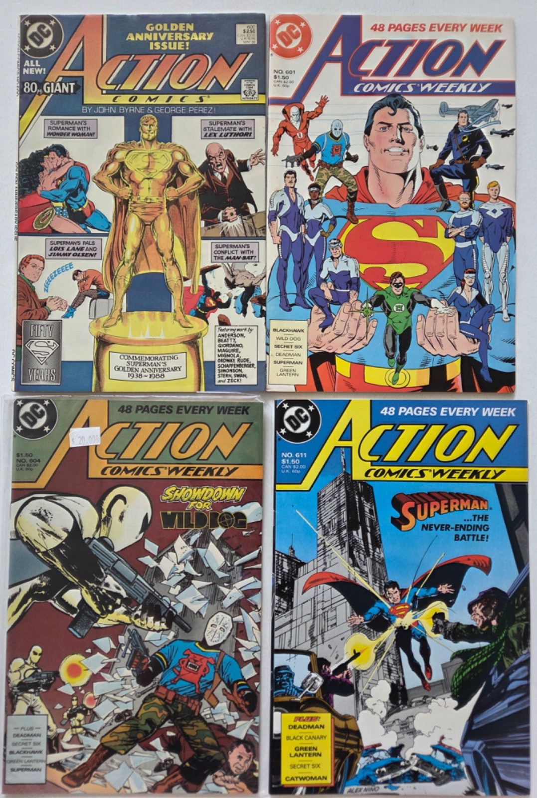 SUPERMAN ACTION COMICS SET OF 75 ISSUES (1977-2011) DC COMICS 1ST LIVEWIRE #835