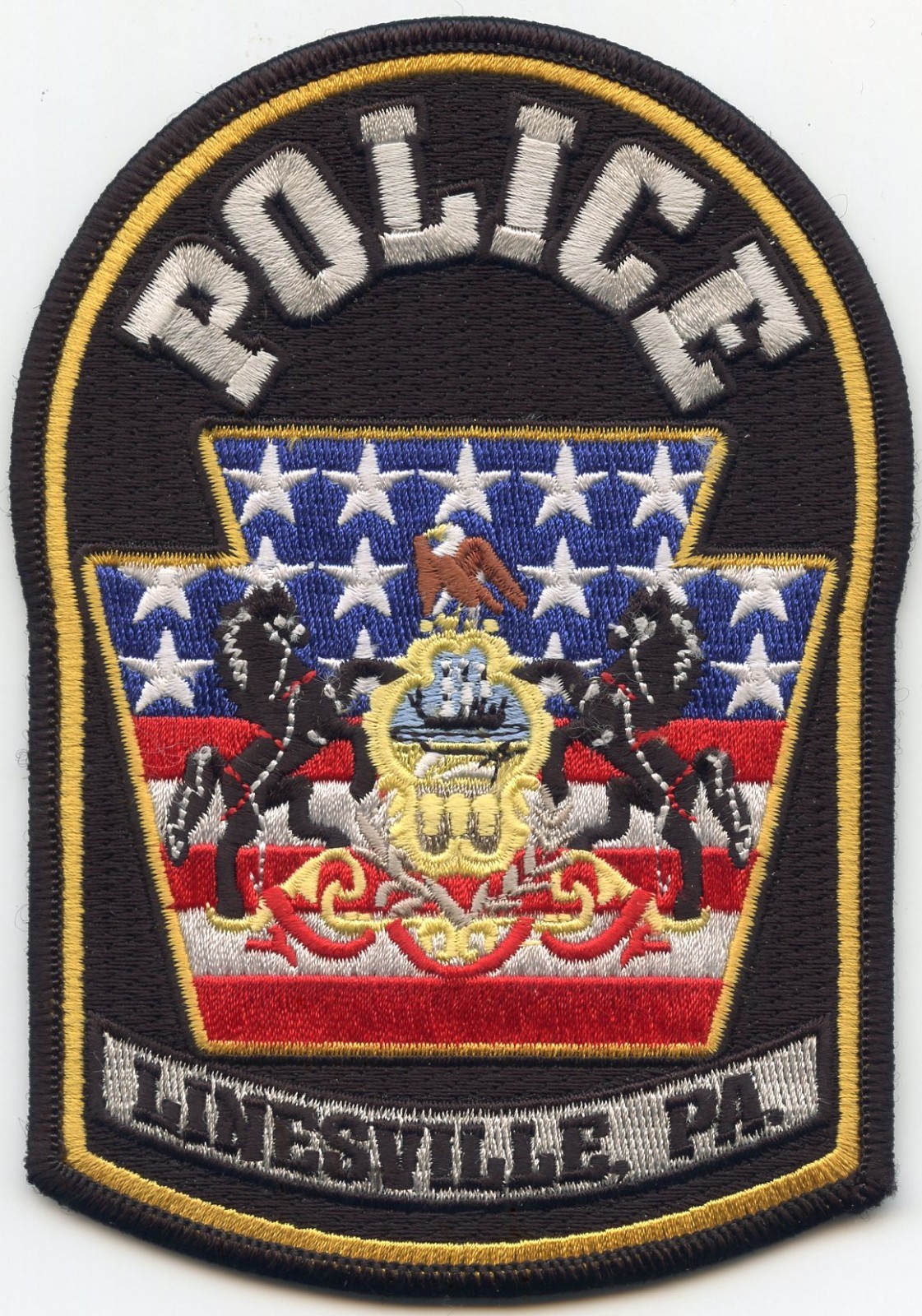 LINESVILLE PENNSYLVANIA colorful POLICE PATCH