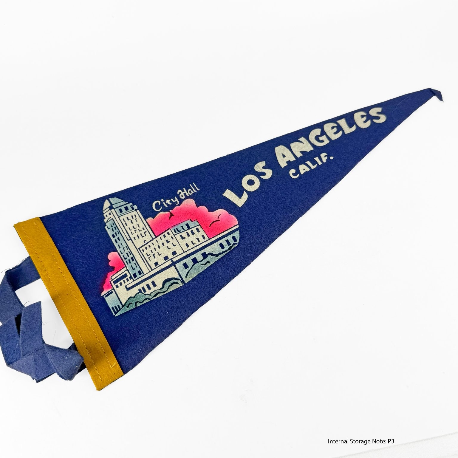 Vintage Los Angeles City Hall Souvenir Pennant Flag Calif Travel Memorabilia Vintage Los Angeles City Hall Souvenir Pennant Flag Calif Travel Memorabilia