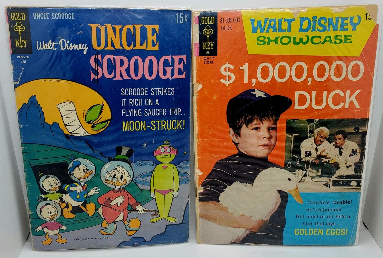 LOT of 2 Walt Disney’s Uncle Scrooge Comic #81 & $1 M Dollar Duck #5 Gold Key🔥