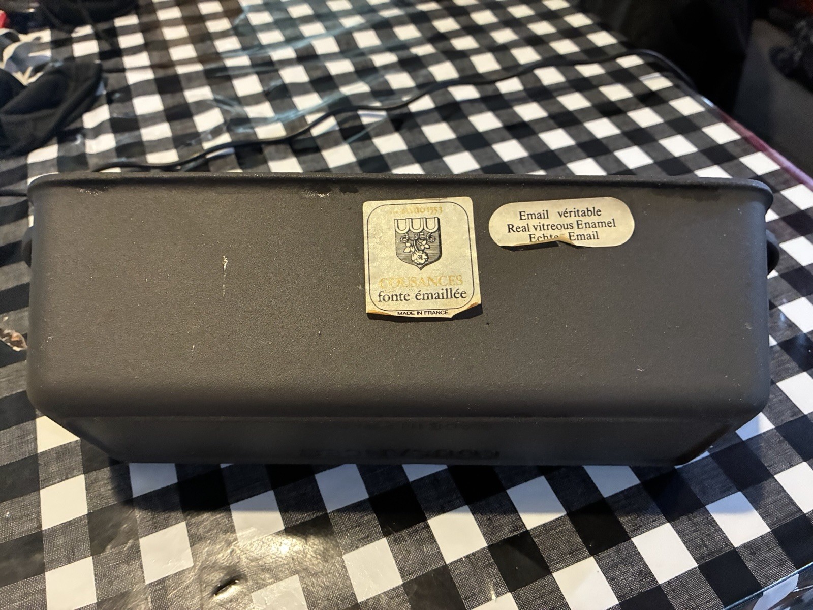 Rare Vintage Cousances Cast Iron Bread Loaf Pan Terrin Made In France 1950-1970s Rare Vintage Cousances Cast Iron Bread Loaf Pan Terrin Made In France 1950-1970s