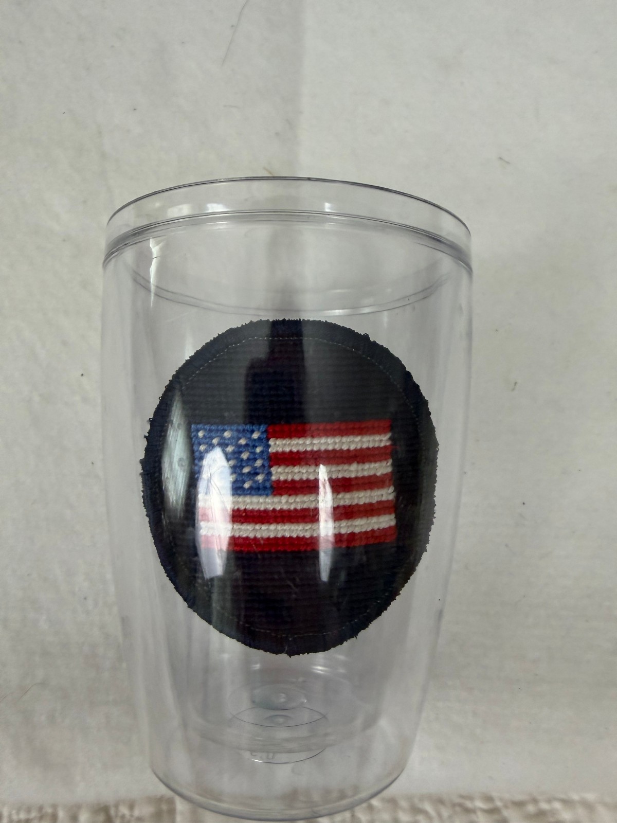 SMATHERS & BRANSON American Flag Needlepoint insulated Tumbler 16oz NEW