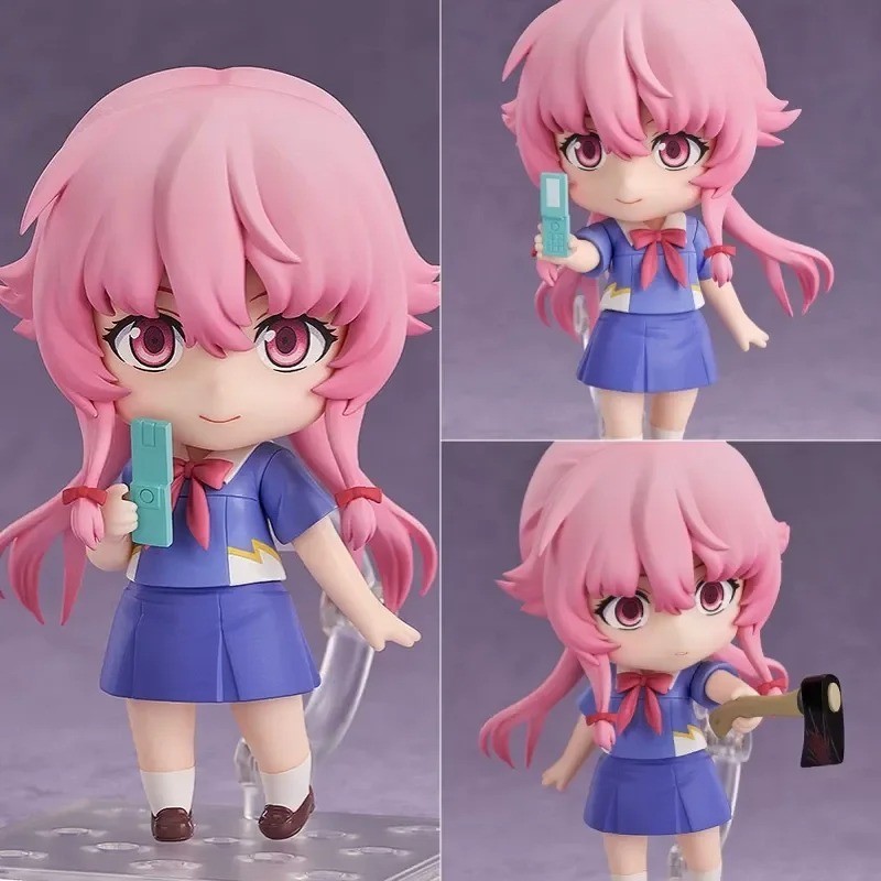 Future Diary Yuno Gasai Nendoroid #2316 PVC Figure w/ Swappable Faces Toy Future Diary Yuno Gasai Nendoroid #2316 PVC Figure w/ Swappable Faces Toy