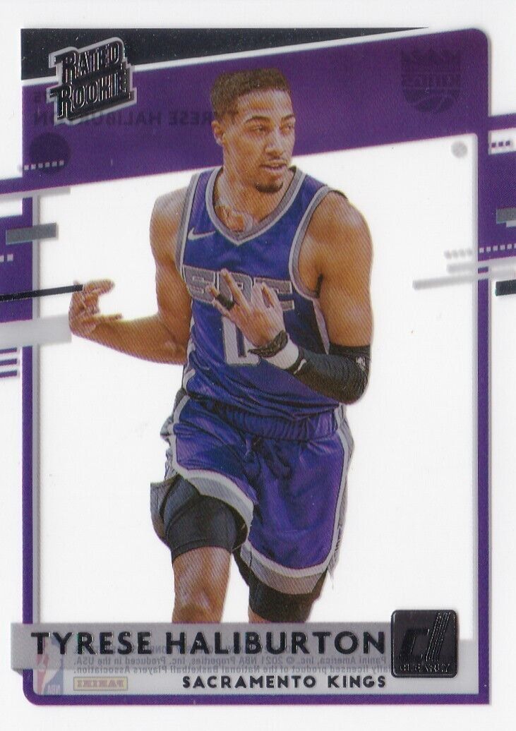 2020-21 TYRESE HALLIBURTON SANDWICHES CLEARLY DONRUSS RATED ROOKIE