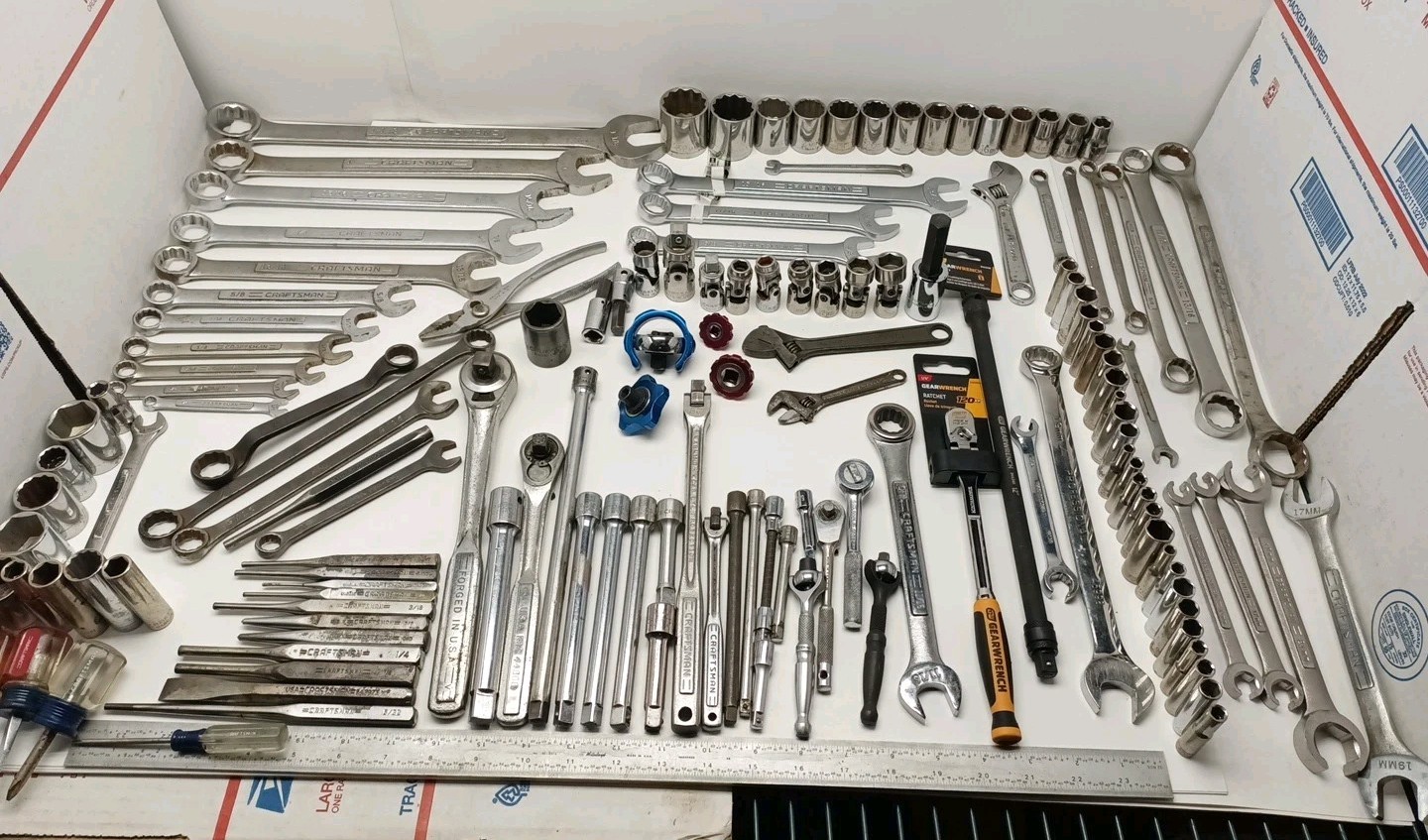 Massive Mac Craftsman Gearwrench Proto SK Tool Lot Ratchets Wrenches Sockets Massive Mac Craftsman Gearwrench Proto SK Tool Lot Ratchets Wrenches Sockets