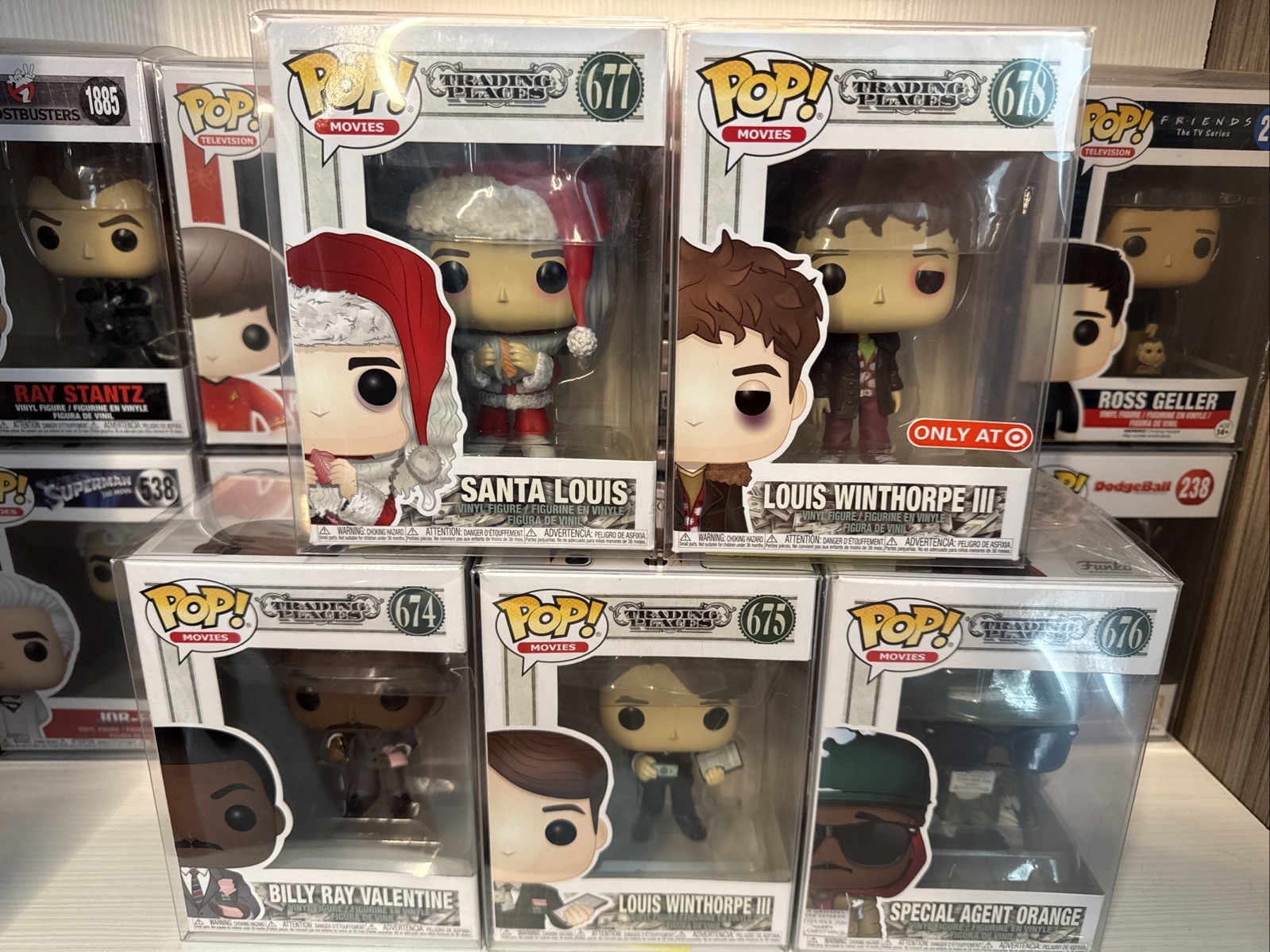 Funko Pop Trading Places #674 #675 #676 #677 #678 Lot Of 5 Full Set w/Protectors