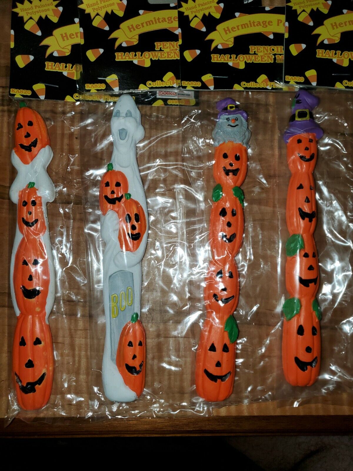 4pcs Vintage Halloween Magnets Ghost Pumpkin Boo 4pc set