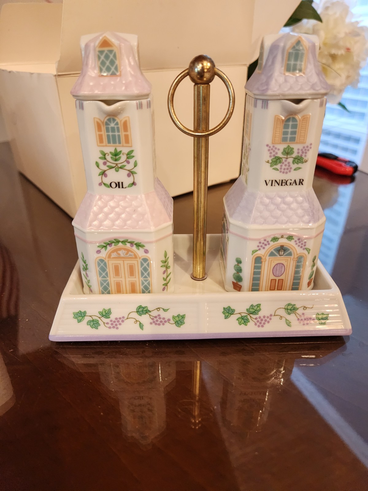 Lenox Village Oil & Vinegar Dispensers with Stand
