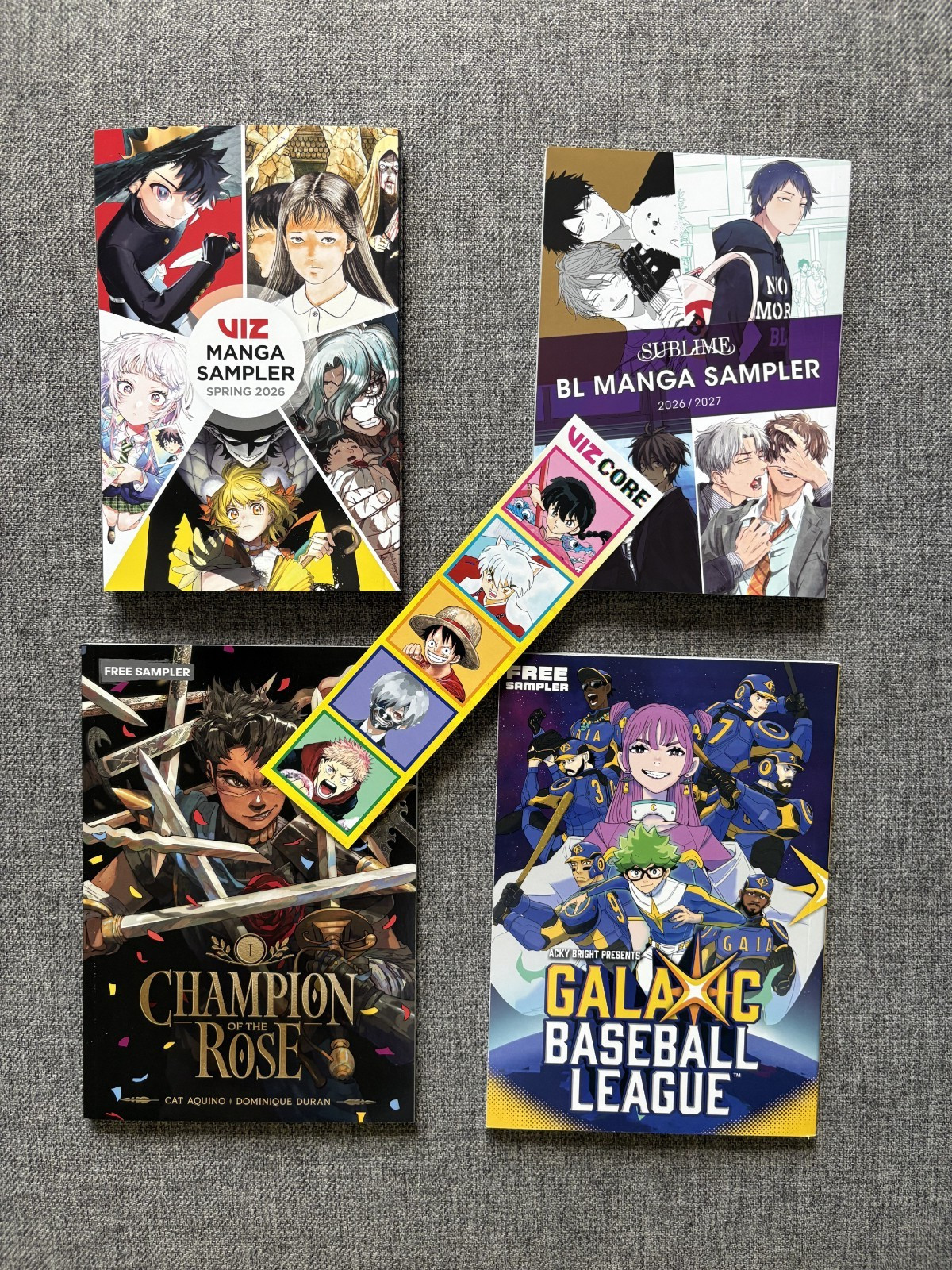 VIZ Anime NYC 2026 Manga Sampler Lot Galactic Baseball BL Champion Rose VIZ Anime NYC 2026 Manga Sampler Lot Galactic Baseball BL Champion Rose