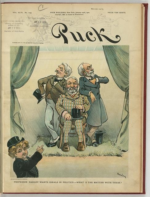 New York NY 1900 Puck Cartoon Hadley Quay Croker Platt Political Cartoon