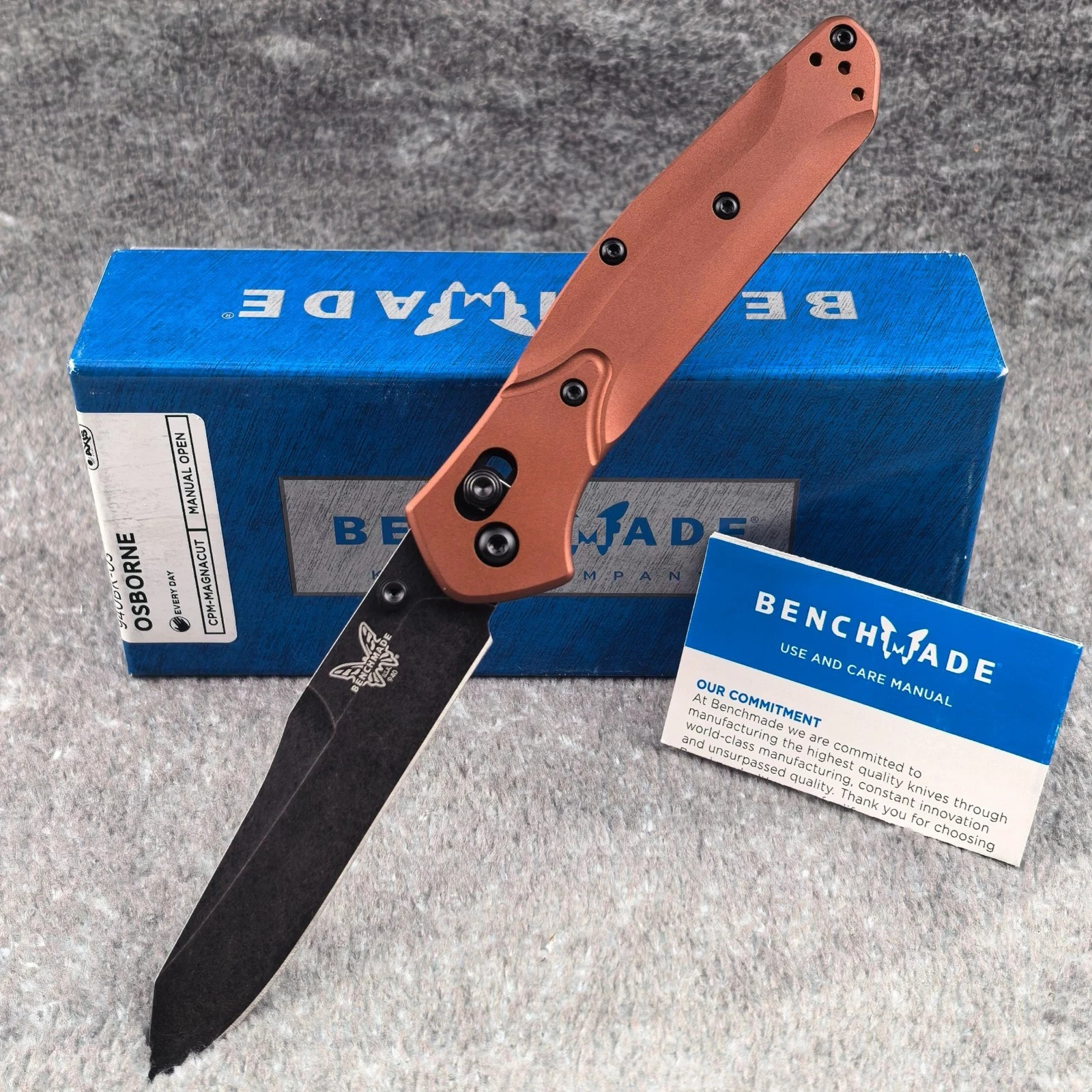 Benchmade 940BK-03 Knives Osborne Burnt Copper Aluminum MagnaCut Folding Knife Benchmade 940BK-03 Knives Osborne Burnt Copper Aluminum MagnaCut Folding Knife