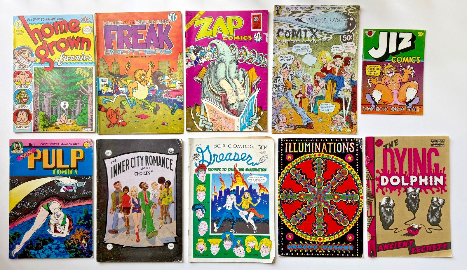 LOT of 20 VINTAGE 1970's Underground Comic Comix Robert Crumb Zap & MORE AS-IS LOT of 20 VINTAGE 1970's Underground Comic Comix Robert Crumb Zap & MORE AS-IS