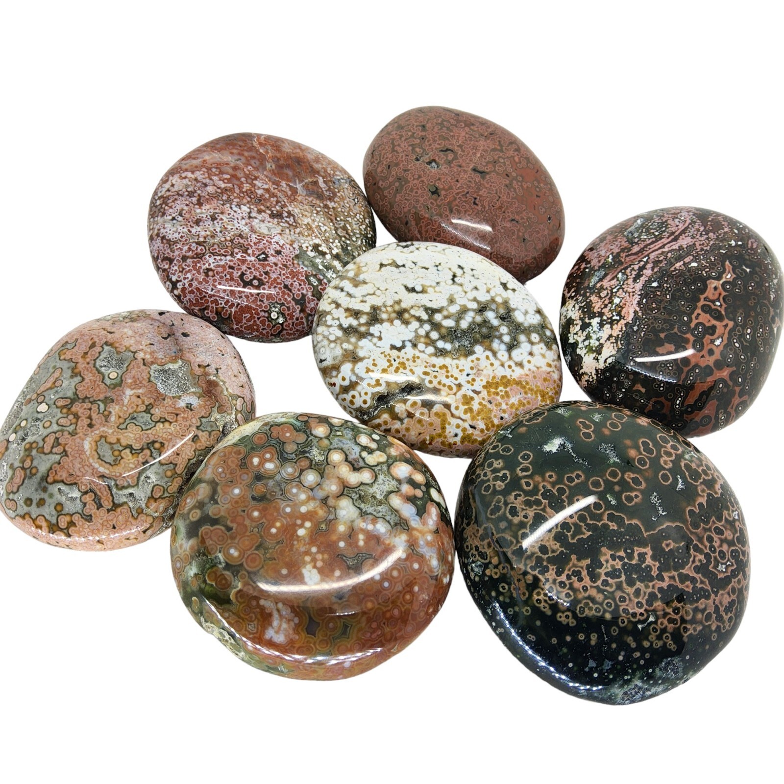 Ocean Jasper palm stones, lot, large, AAA, display specimen, #R-6184