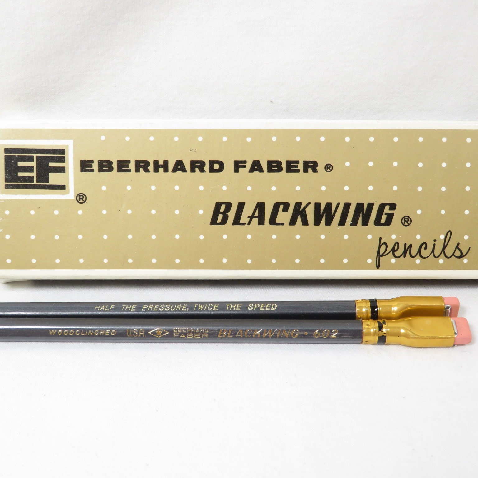 2 Vintage Eberhard Faber Blackwing 602 Pencils Version 6 Unsharpened NO BOX 2 Vintage Eberhard Faber Blackwing 602 Pencils Version 6 Unsharpened NO BOX