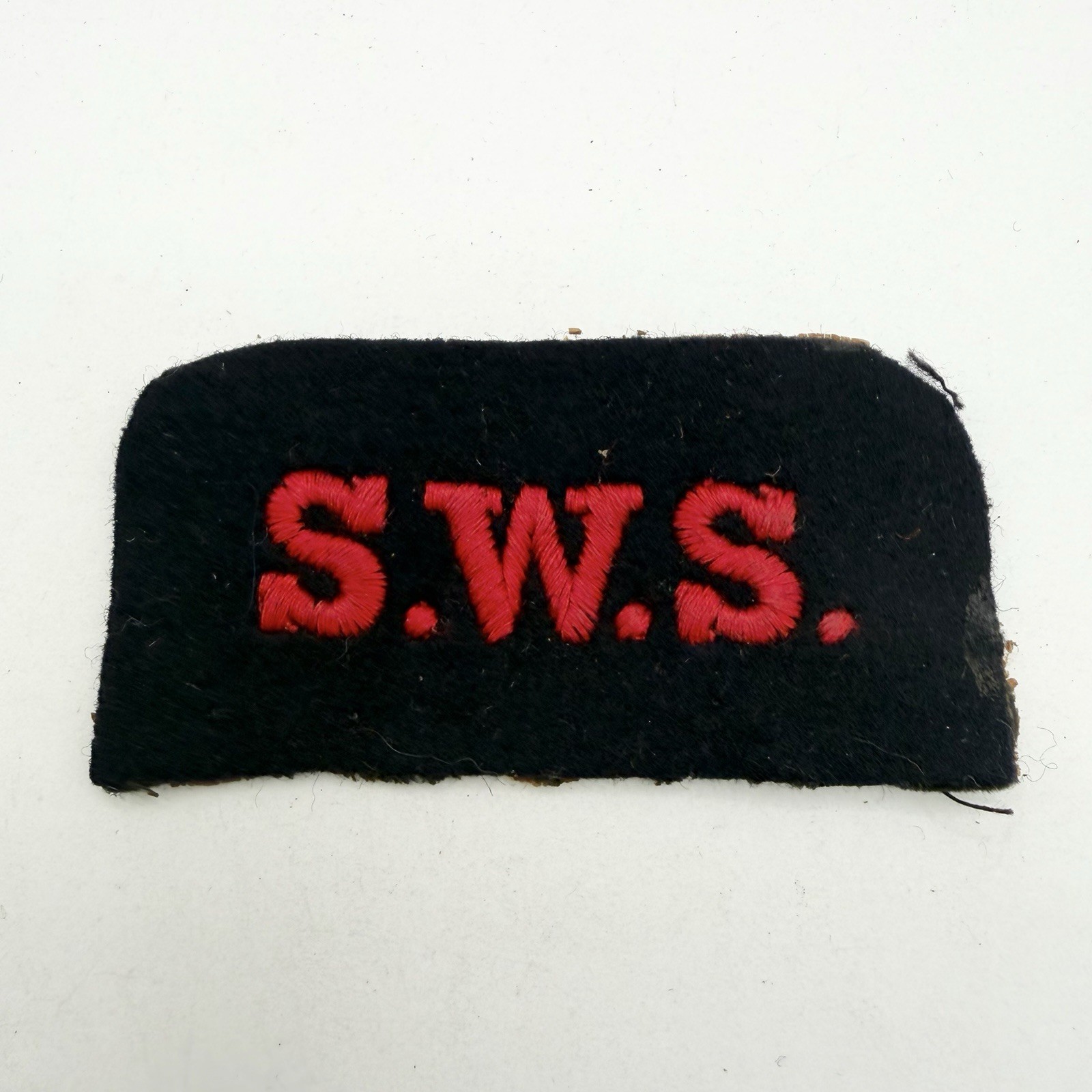 Genuine WW2 Royal Navy Shore Wireless Service Cloth Badge Genuine WW2 Royal Navy Shore Wireless Service Cloth Badge