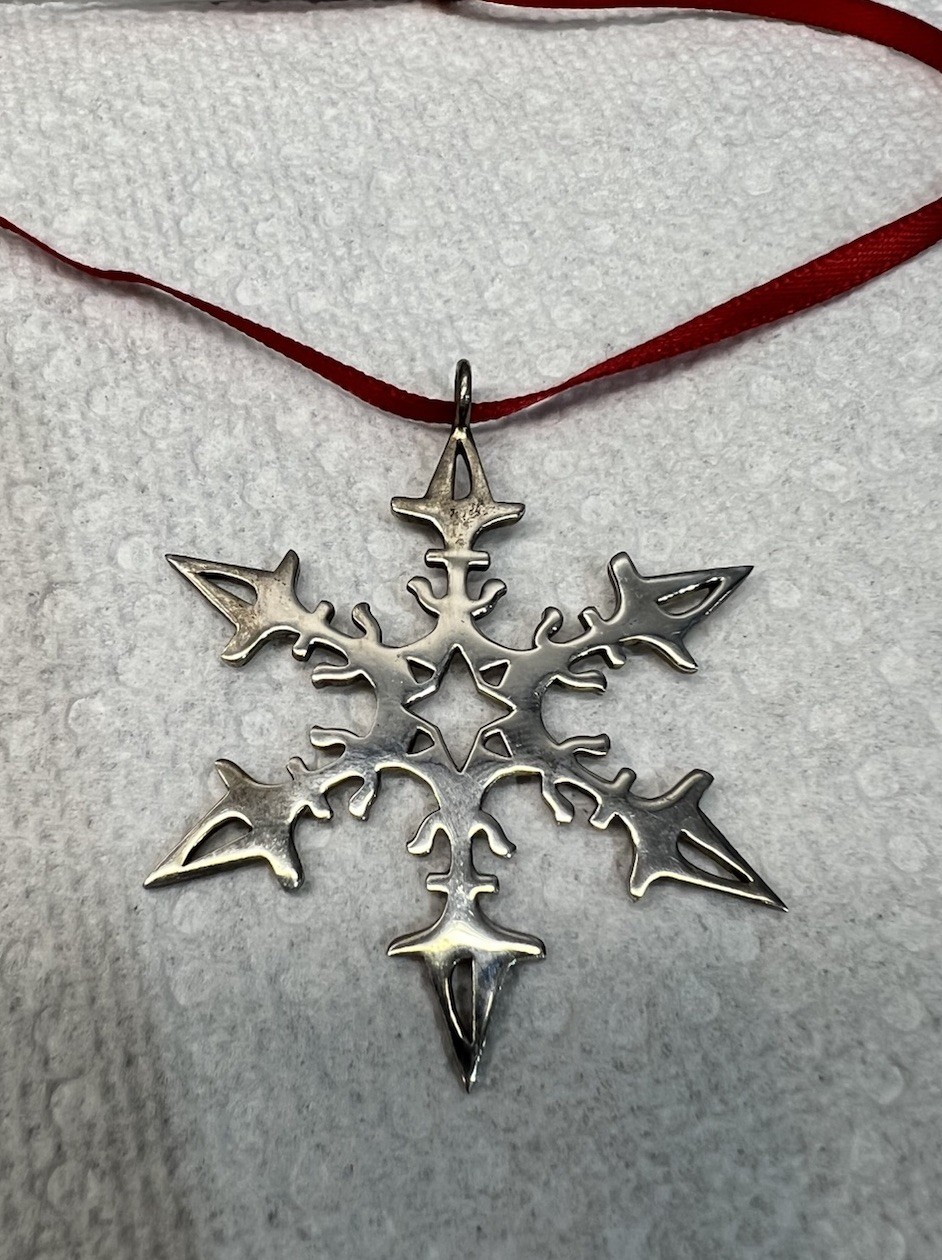 JH Breakell 925 Sterling Silver Snowflake Ornament 2008 Sailboat Design JH Breakell 925 Sterling Silver Snowflake Ornament 2008 Sailboat Design