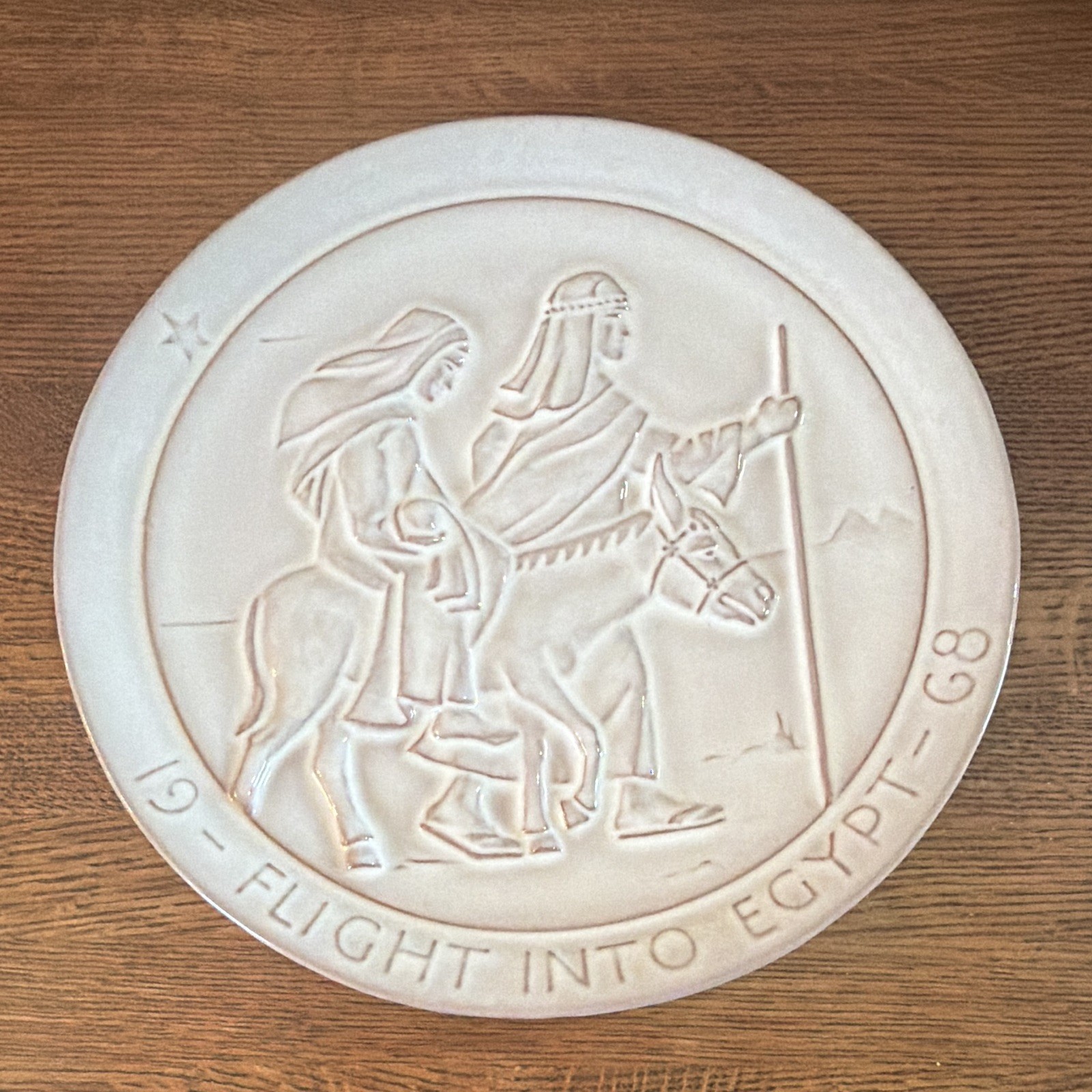 Frankoma Pottery 1968 Flight Into Egypt Christianity Collector Plate John Frank Frankoma Pottery 1968 Flight Into Egypt Christianity Collector Plate John Frank