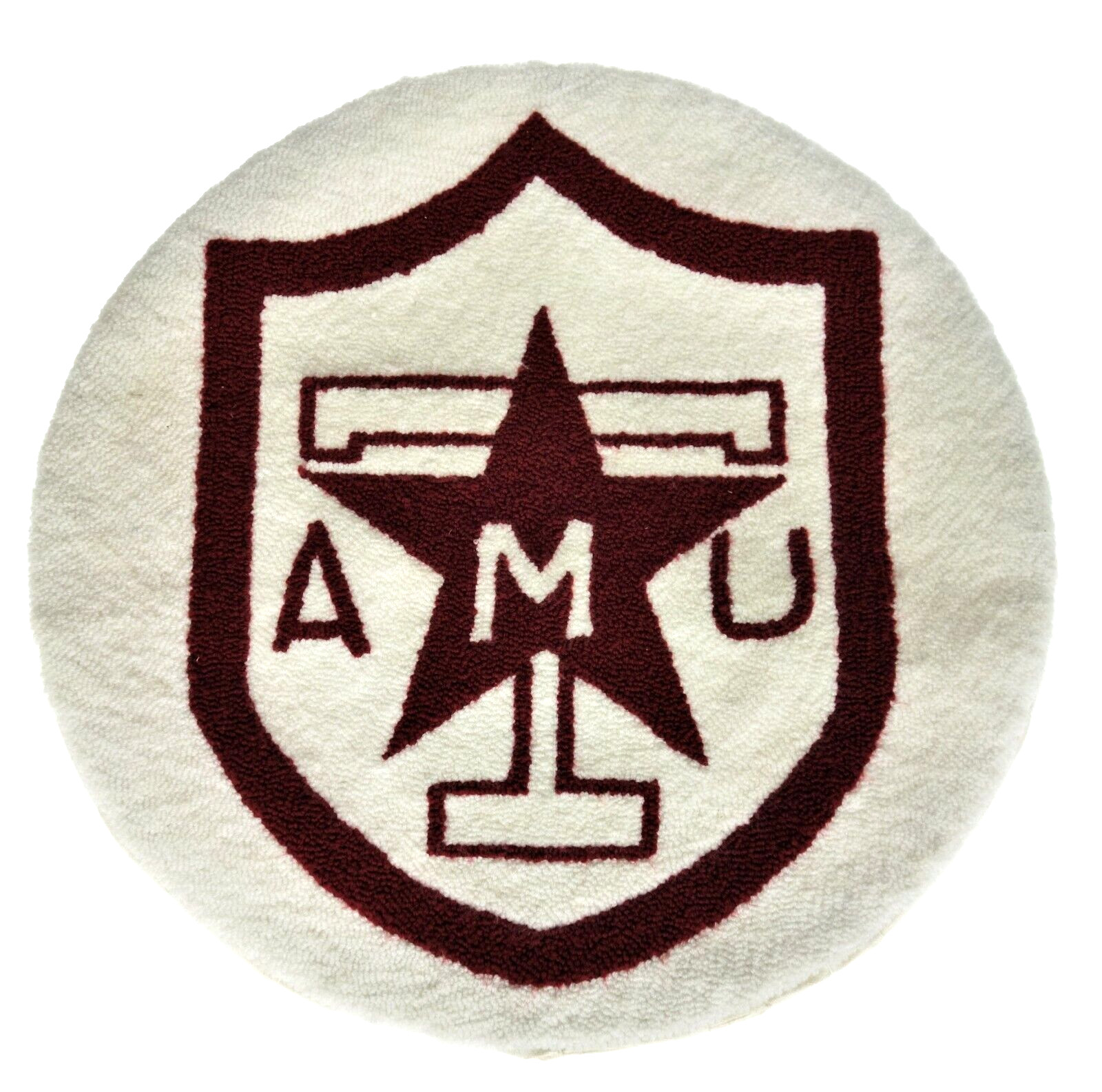 TX A&M University Aggies HomeMade Round Vtg Rug 20“ Fan Mat Wall Hanging Woven TX A&M University Aggies HomeMade Round Vtg Rug 20“ Fan Mat Wall Hanging Woven
