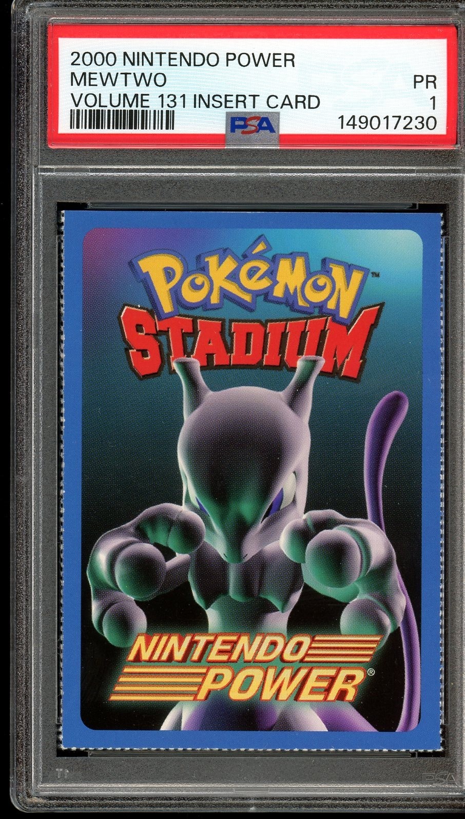 2000 Nintendo Power Mewtwo Volume 131 Insert Card PSA 1
