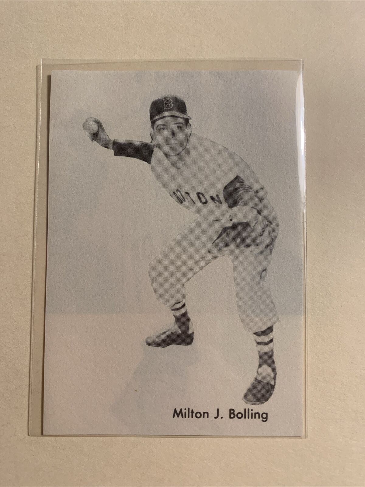 Milt Bolling Boston Red Sox 1954 Baseball Vintage Pictorial Panel