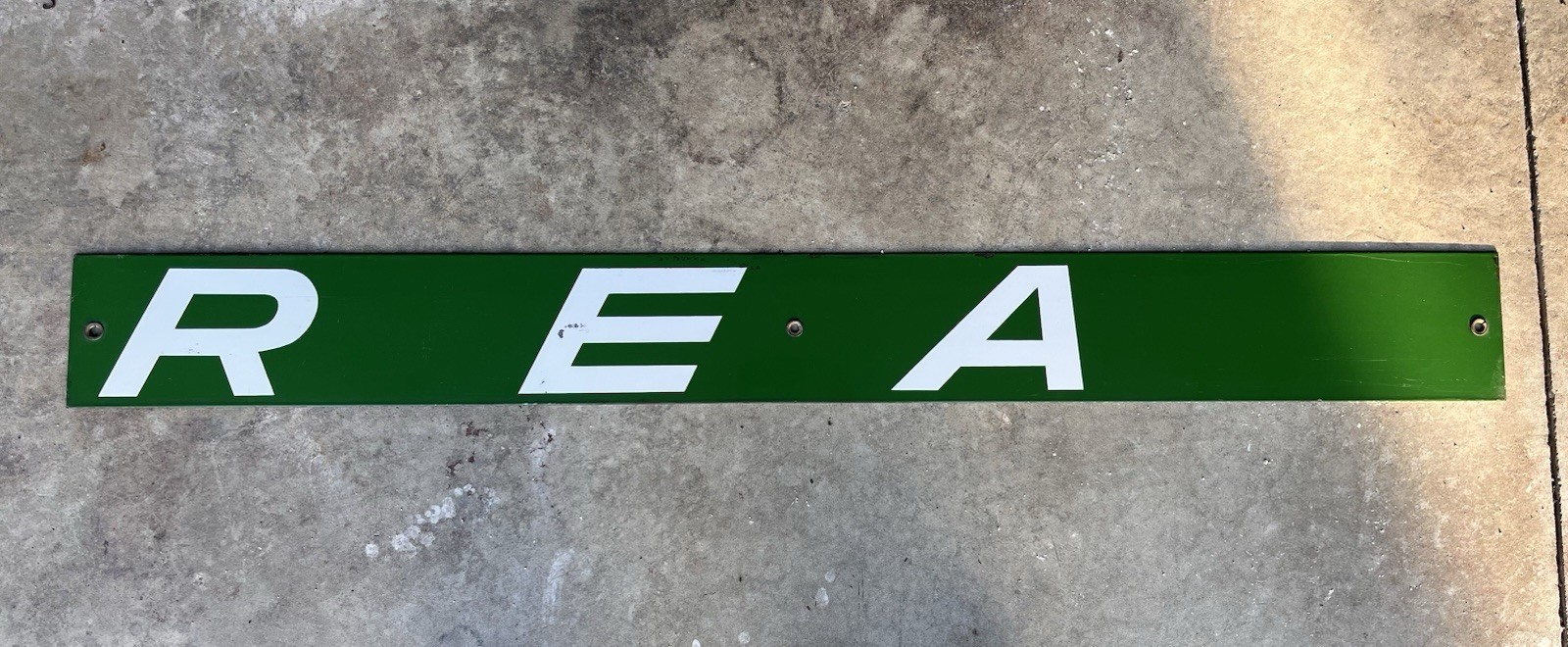 Vintage Original REA RAILWAY EXPRESS AGENCY Enamel Porcelain Sign Railroad 52x5 Vintage Original REA RAILWAY EXPRESS AGENCY Enamel Porcelain Sign Railroad 52x5