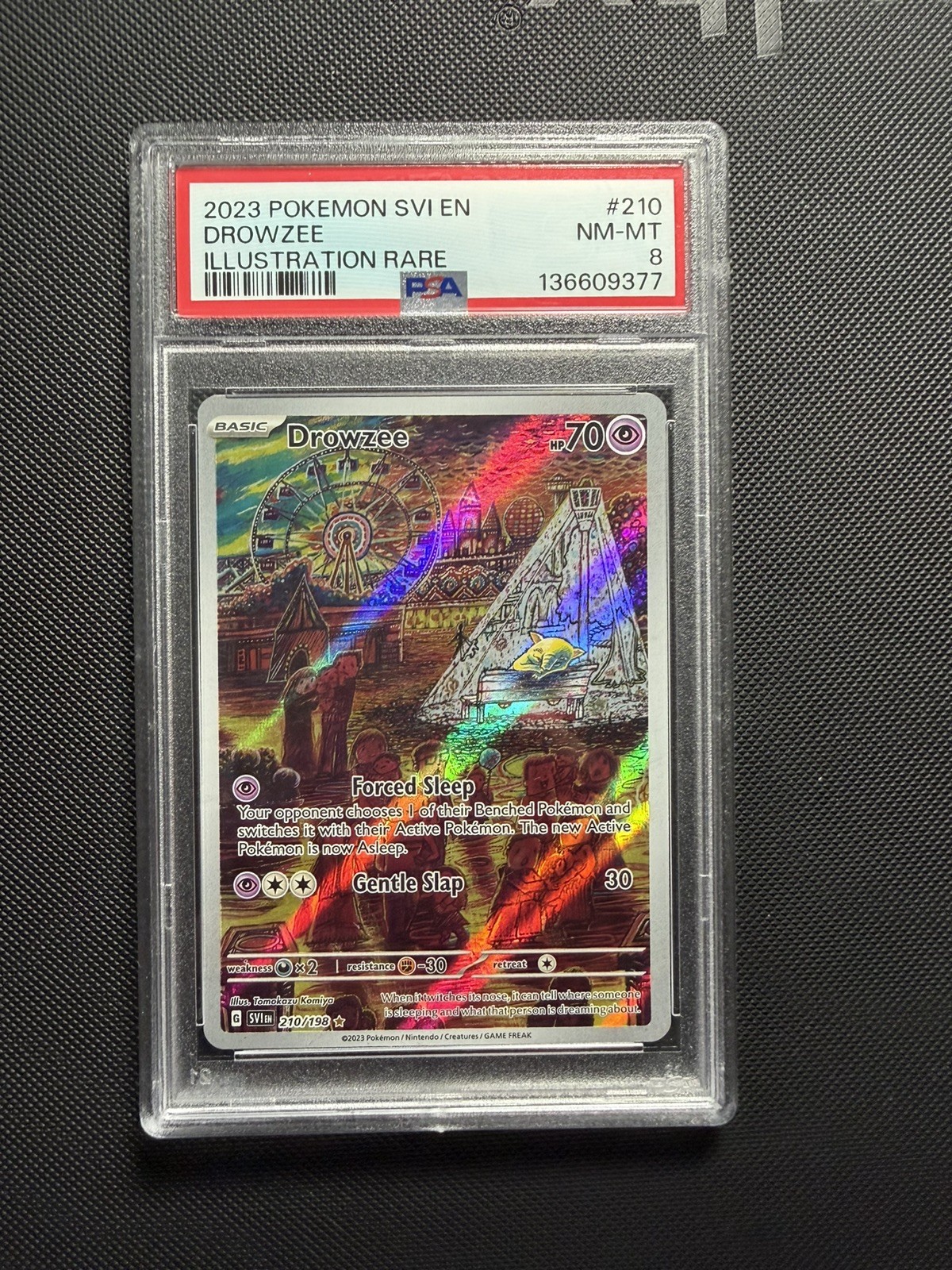 Pokemon TCG: Drowzee 210/198 - SV Scarlet & Violet Base Set IR - PSA 8 Pokemon TCG: Drowzee 210/198 - SV Scarlet & Violet Base Set IR - PSA 8
